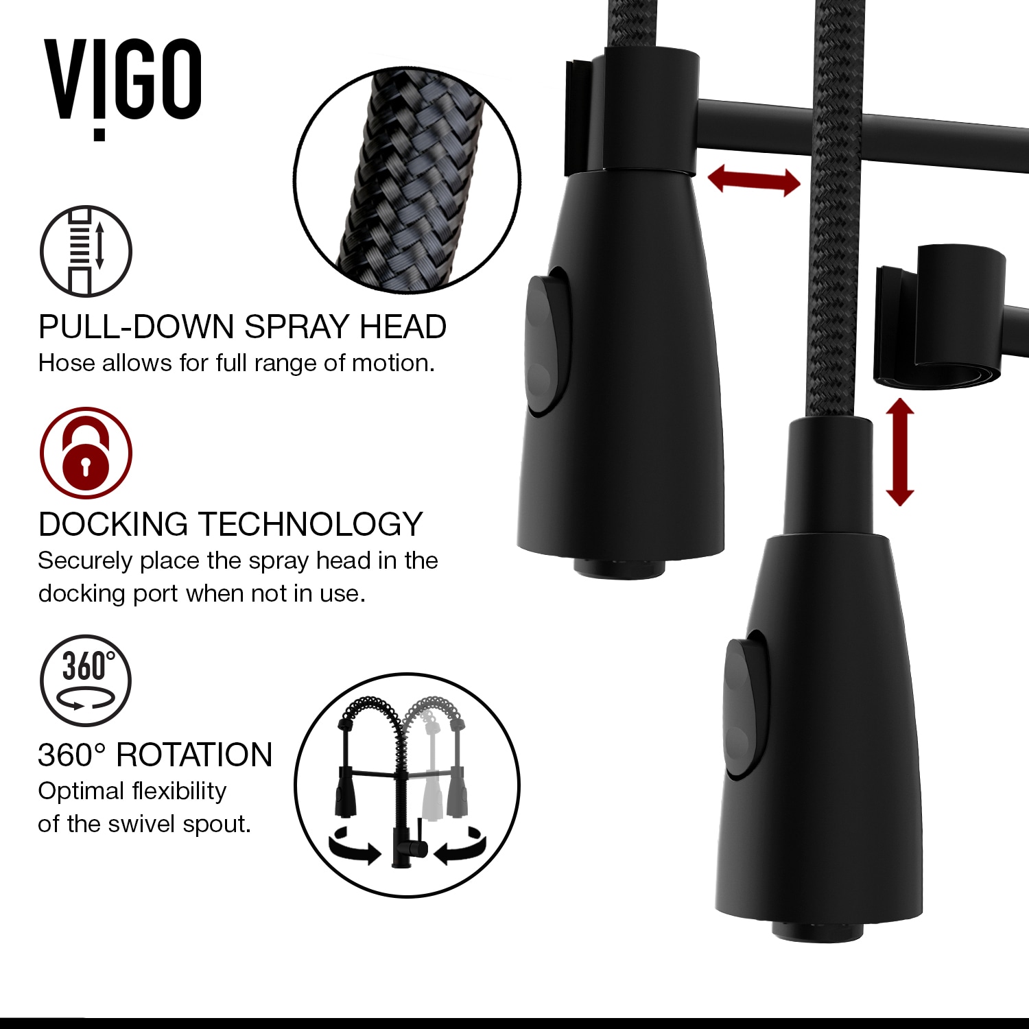 VIGO VG02003MBK2 Kitchen-Faucets - View #8