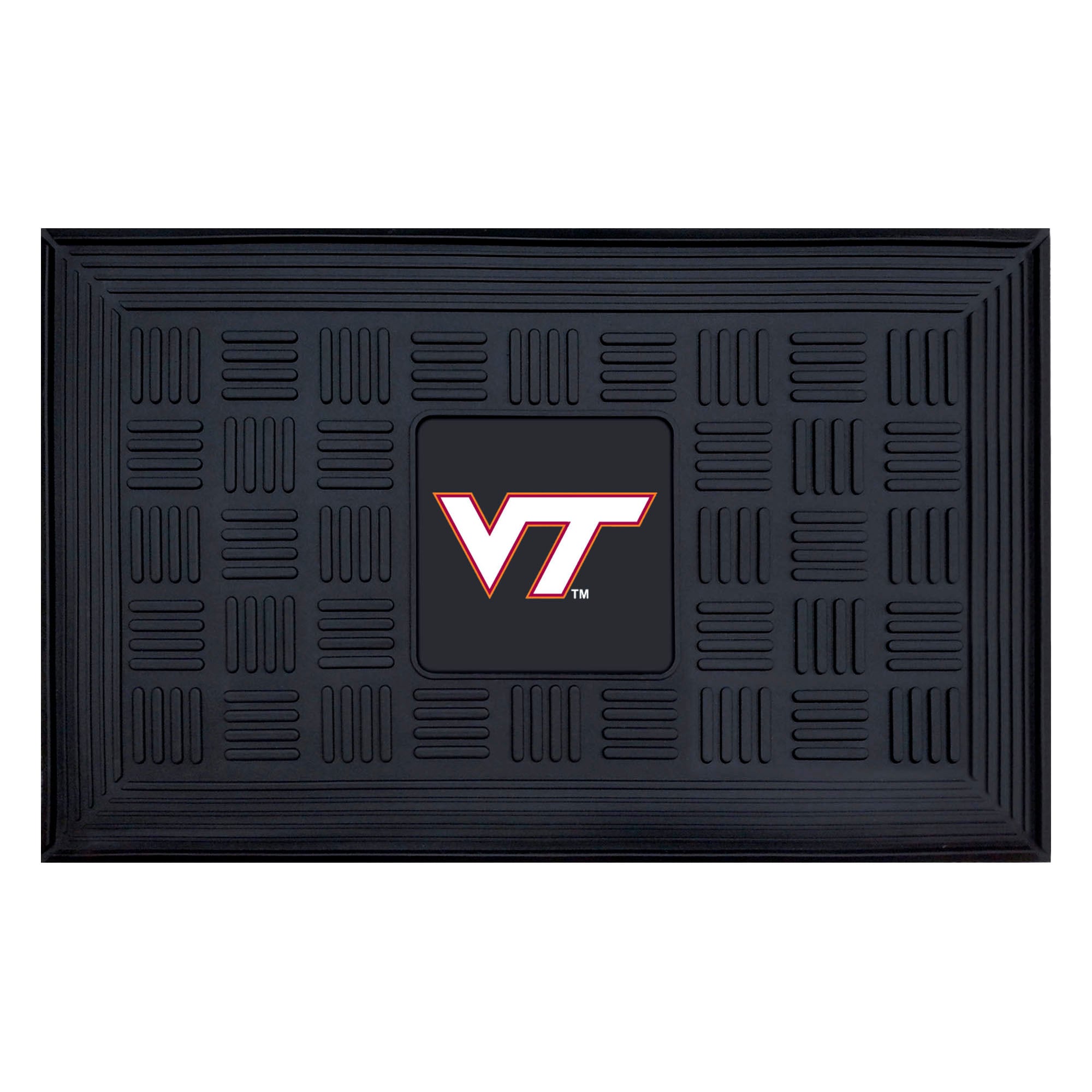 FANMATS 11400 Virginia Tech Hokies 2-ft x 3-ft Black Vinyl Rectangular Indoor or outdoor Decorative Sports Door mat