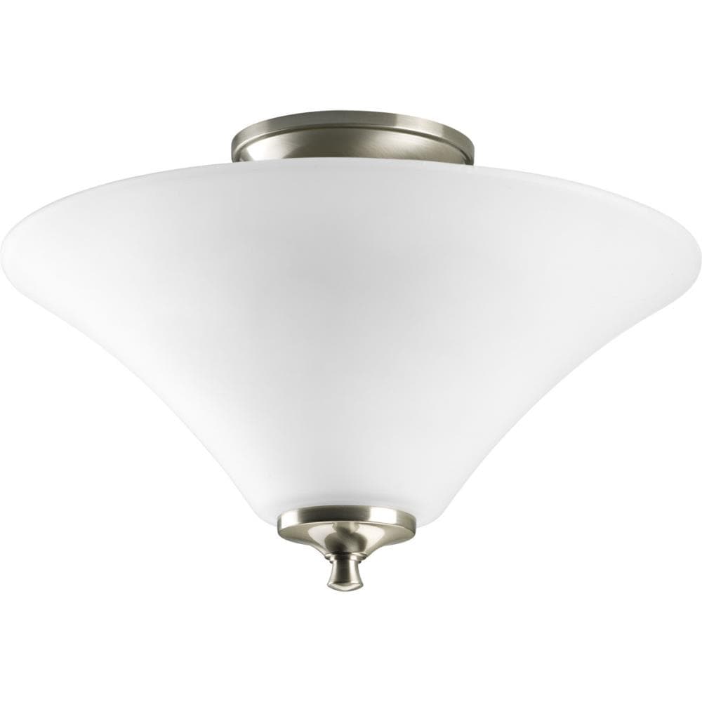 Progress Lighting P3855-09 Janos 2 -Light 13.37-in Brushed Gray Semi Flush Mount Light