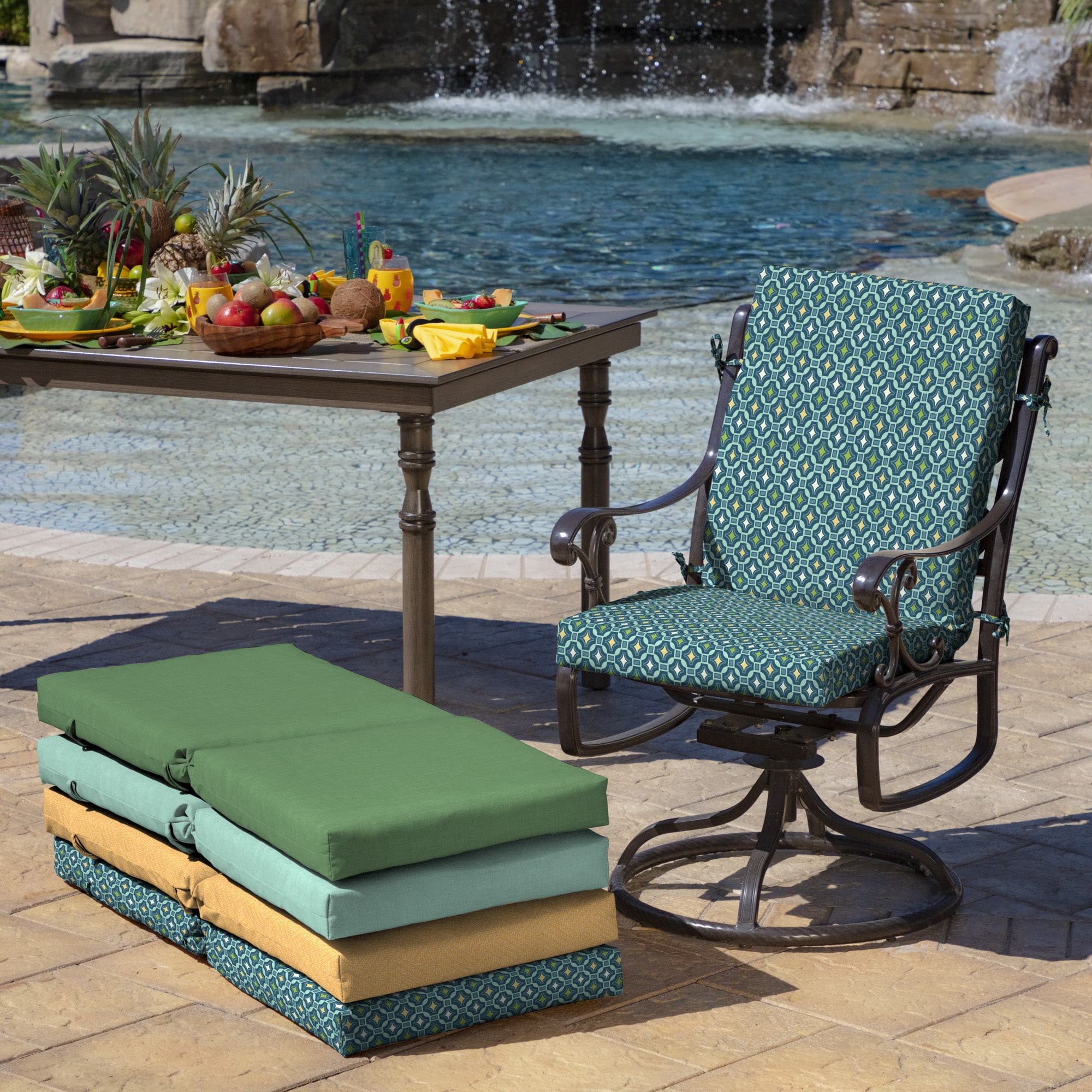 Mid back outdoor cushions best sale