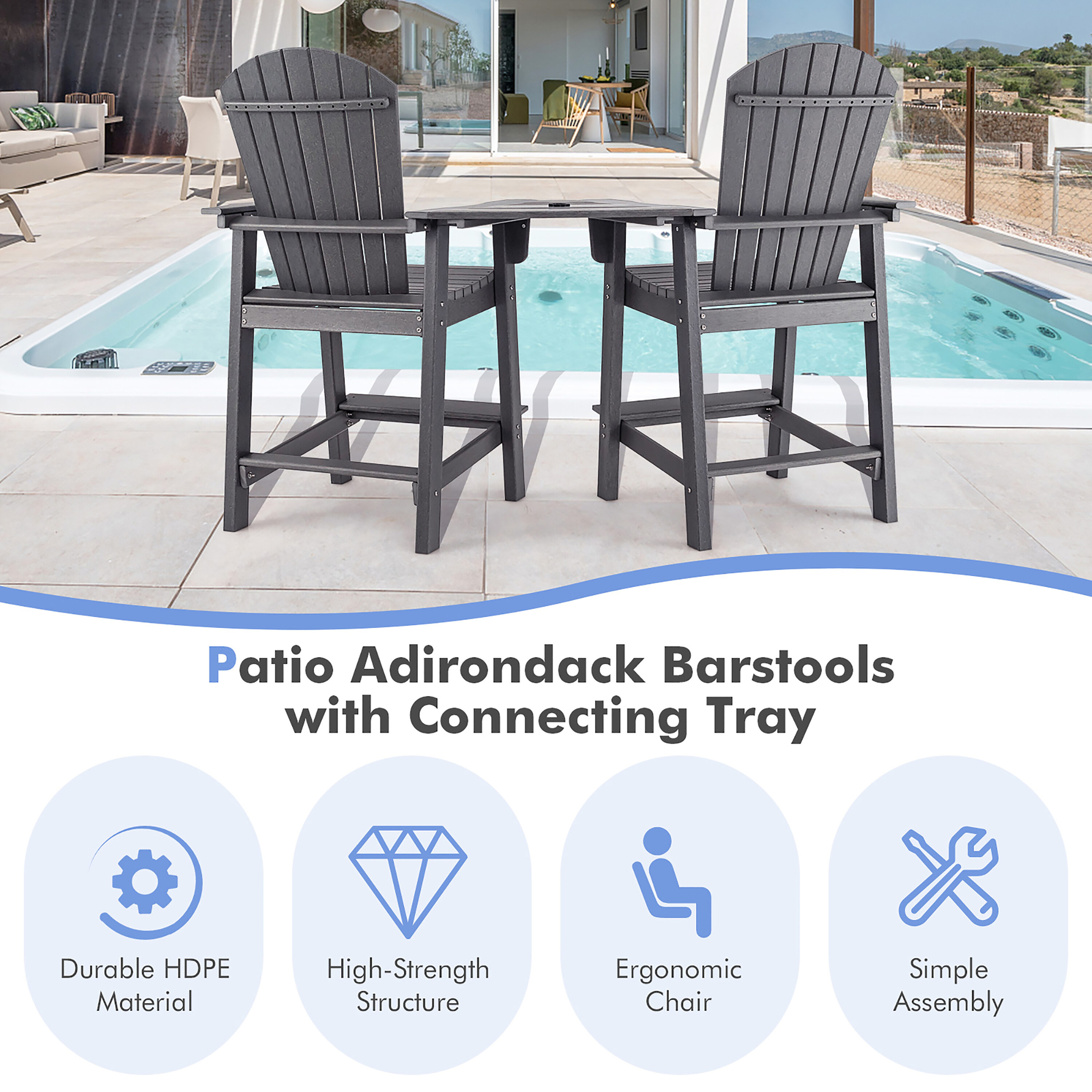 Costway NP10380GR+ Patio-Chairs - View #6