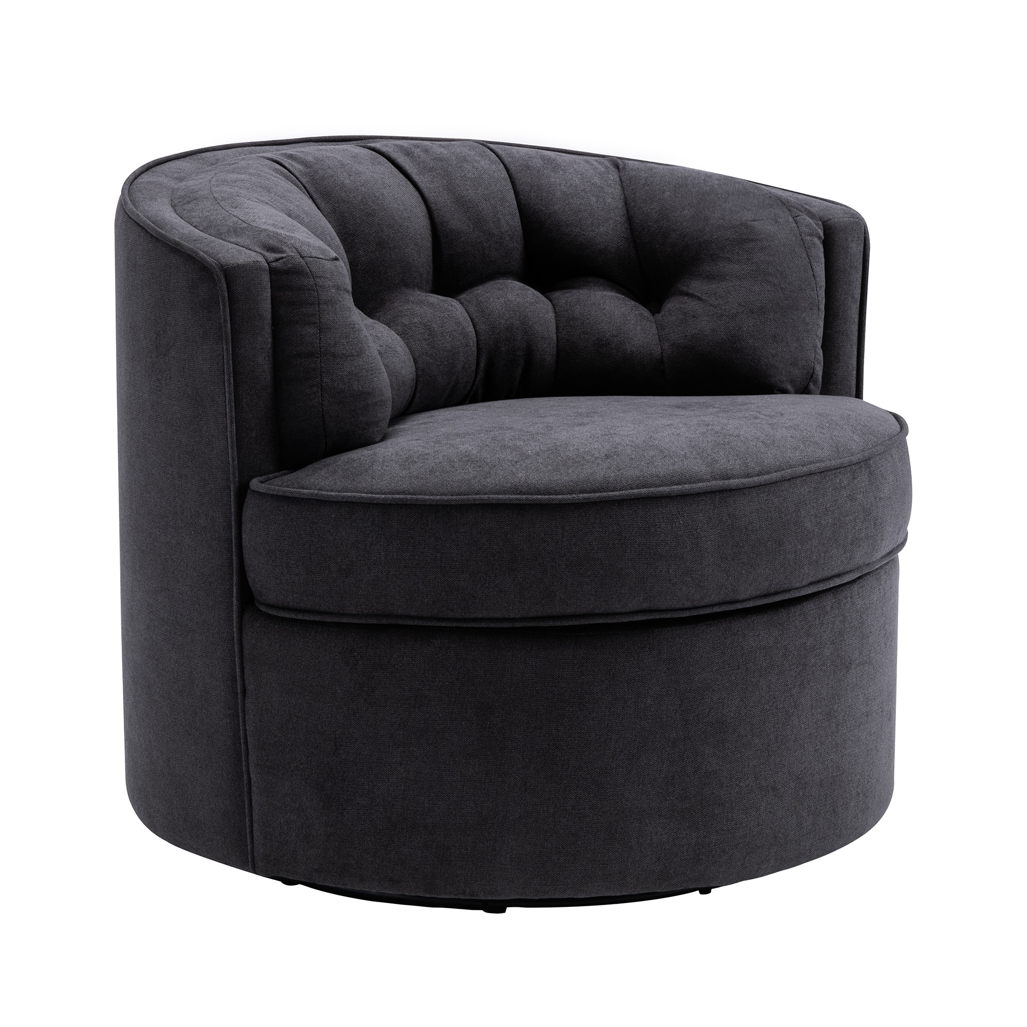 CASAINC Casual Black Velvet Accent Chair at Lowes.com