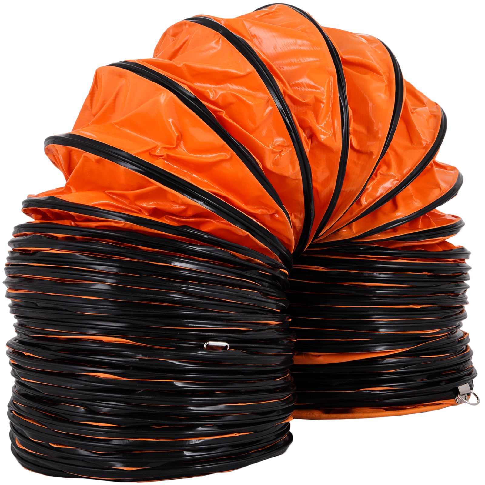 VEVOR TFRGD12IN16FT0001V0 16 Ft PVC Flexible Duct Hosing For 12-in Exhaust Fan, Orange