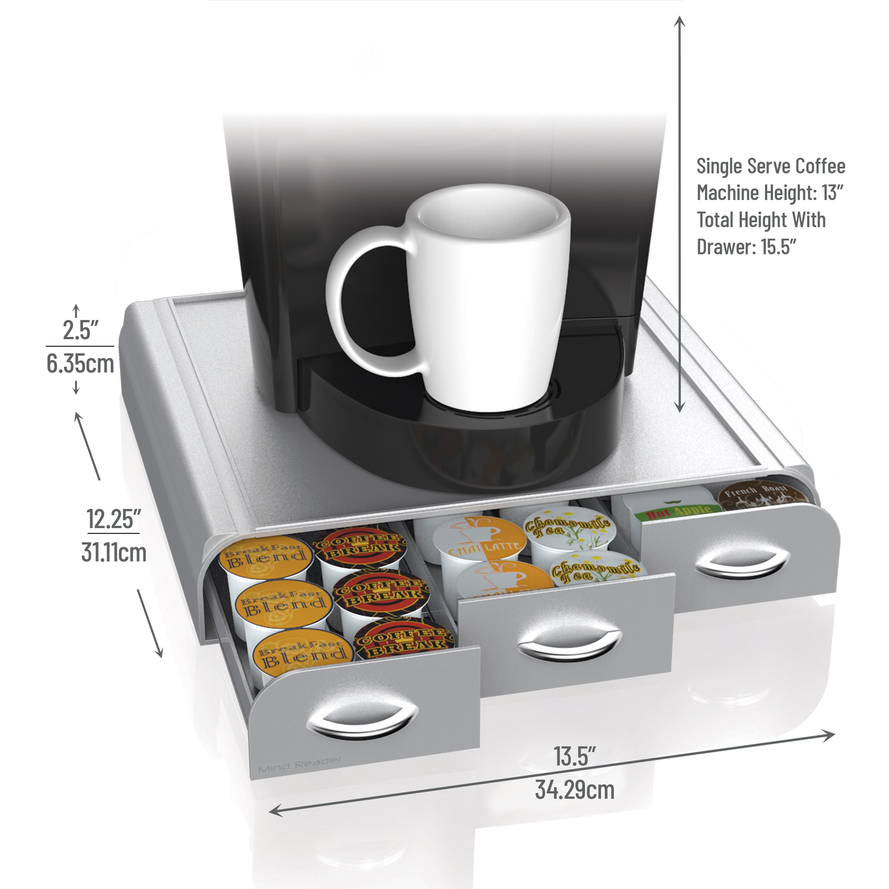 Mind Reader TRAY6-SIL Coffee-Beverage-Organizers - View #3