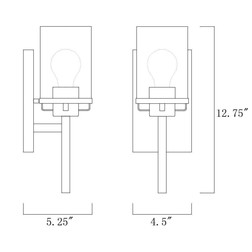 Jedrek Transitional Black Steel Dimmable Wall Sconce