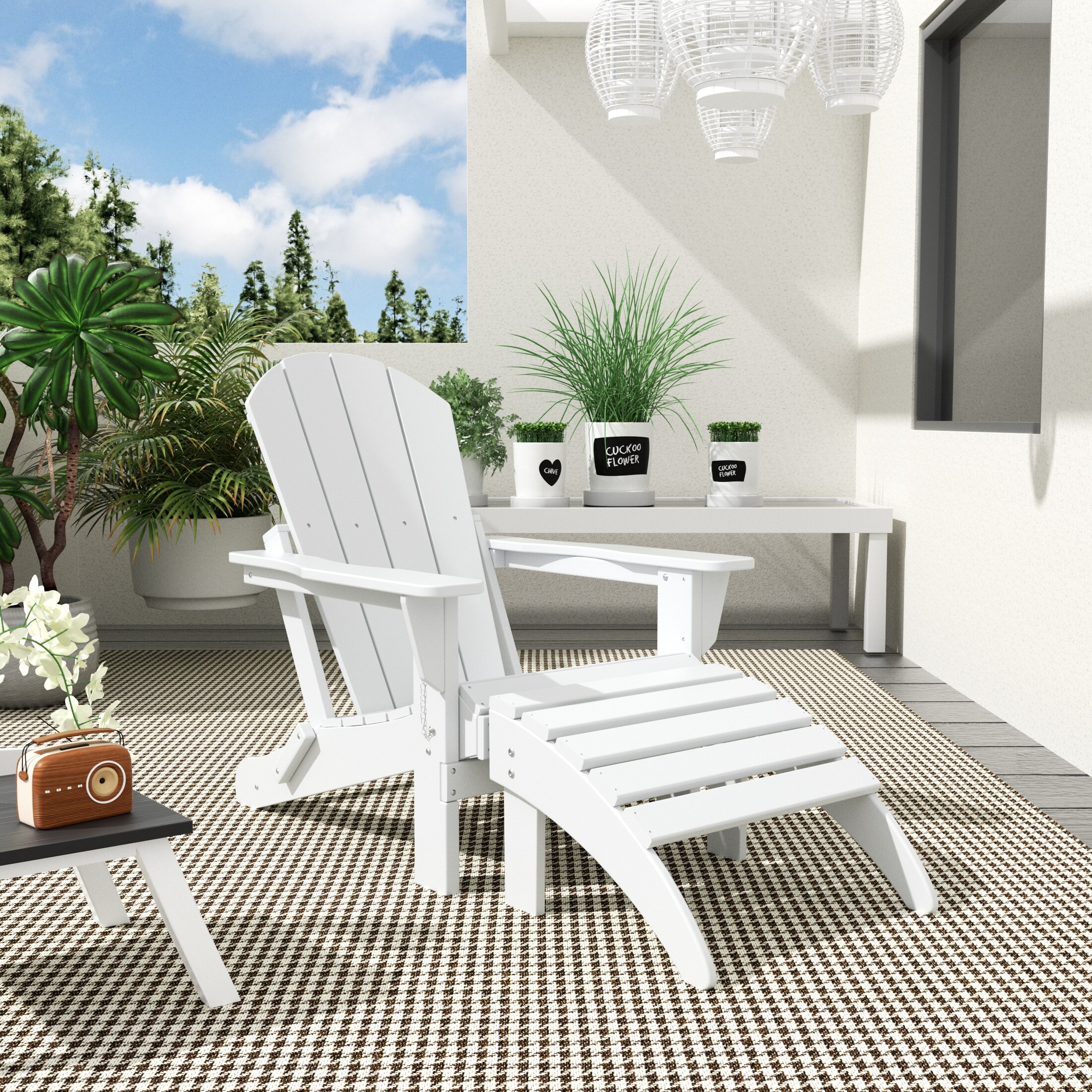 Westin Furniture 2001ADOT-WH Patio-Chairs - View #2