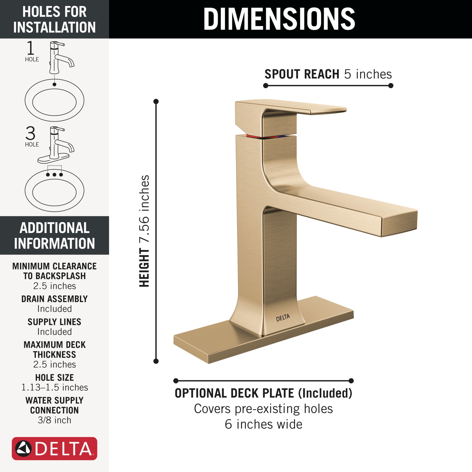Delta 537-CZMPU-DST Lavatory-Faucets - View #4