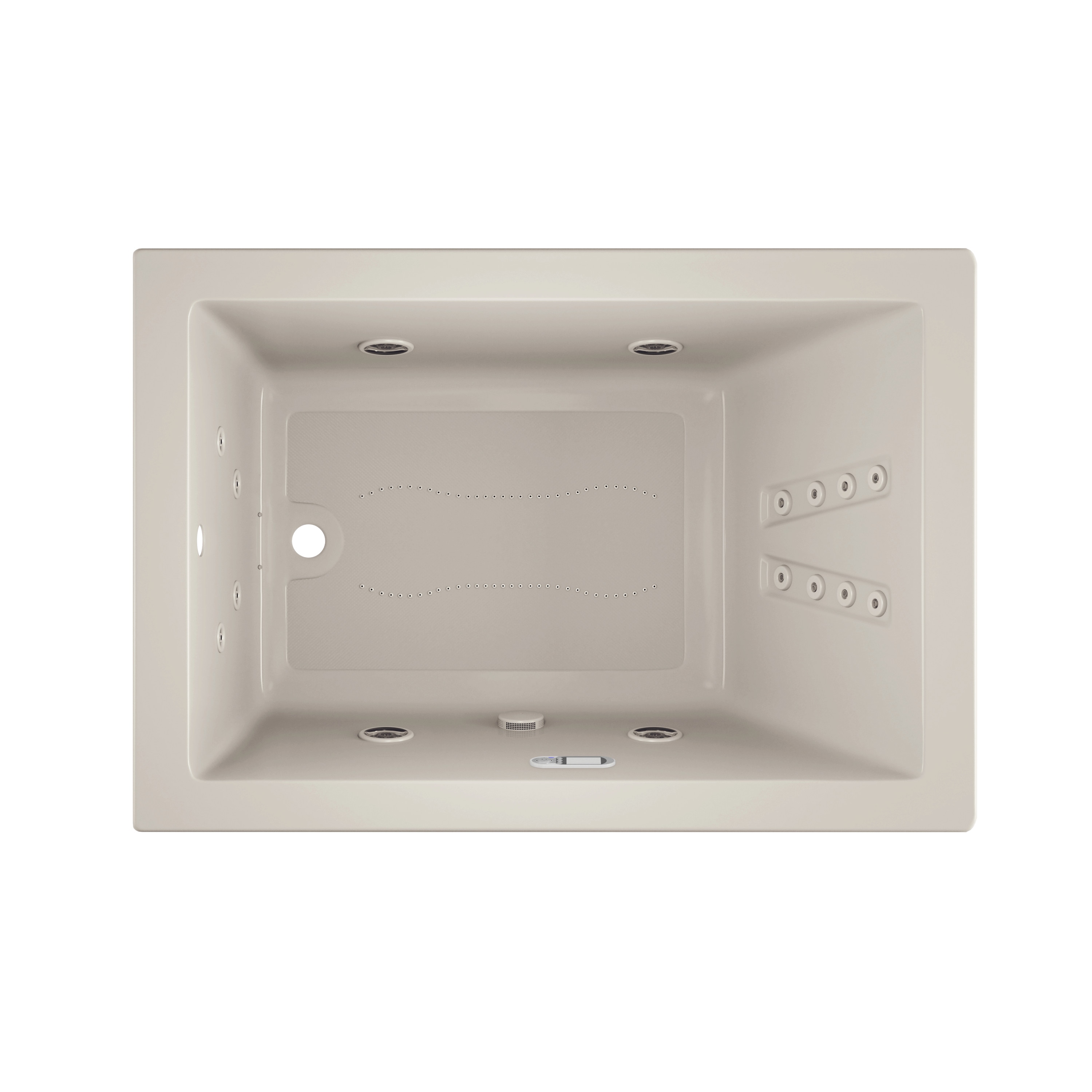 Jacuzzi MT29969 SOLNA 42-in x 60-in Oyster Acrylic Rectangular Drop-in and Undermount Whirlpool and Air Bath Combination Tub ( Right Drain )