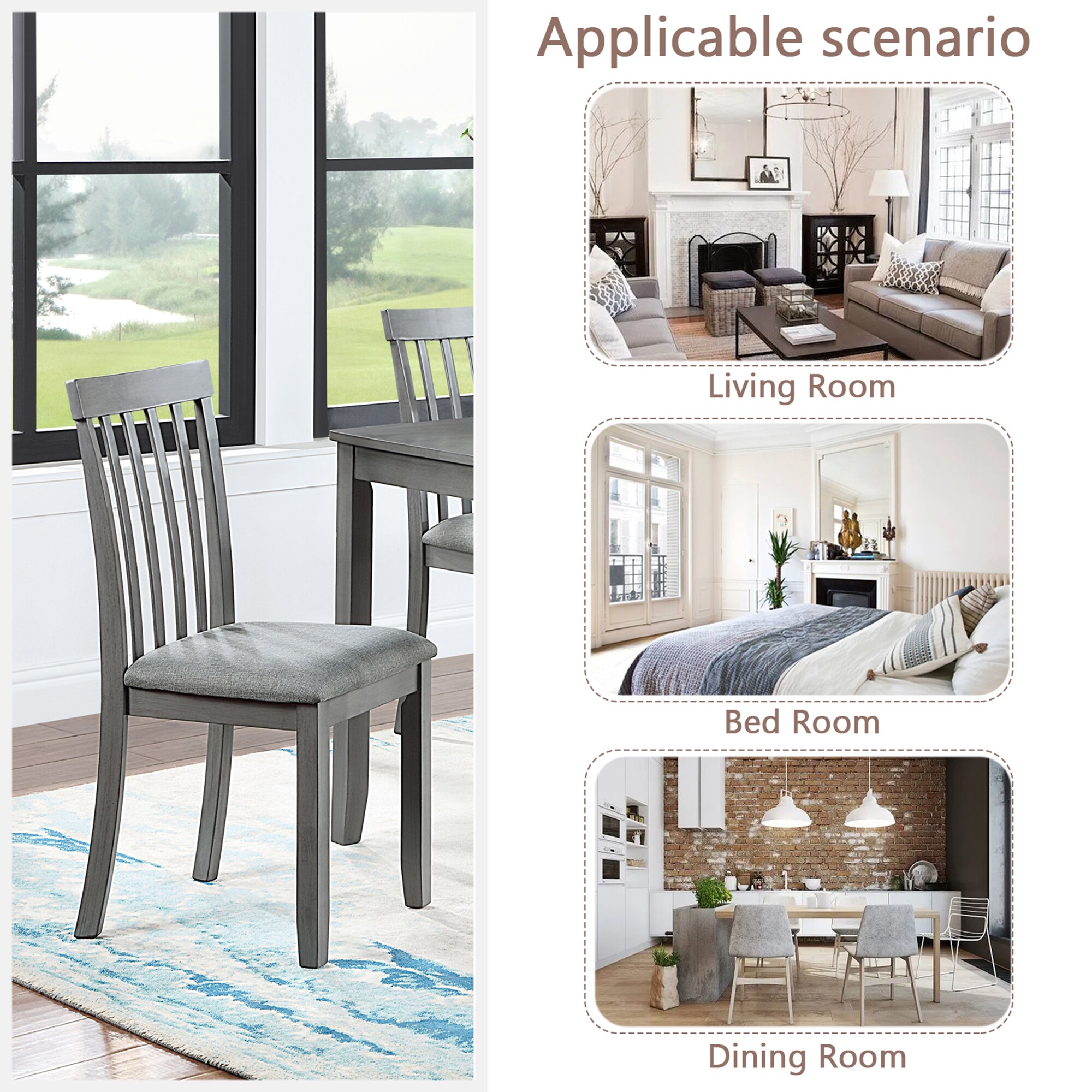 SINOFURN SYA370043BG Dining-Chairs - View #5