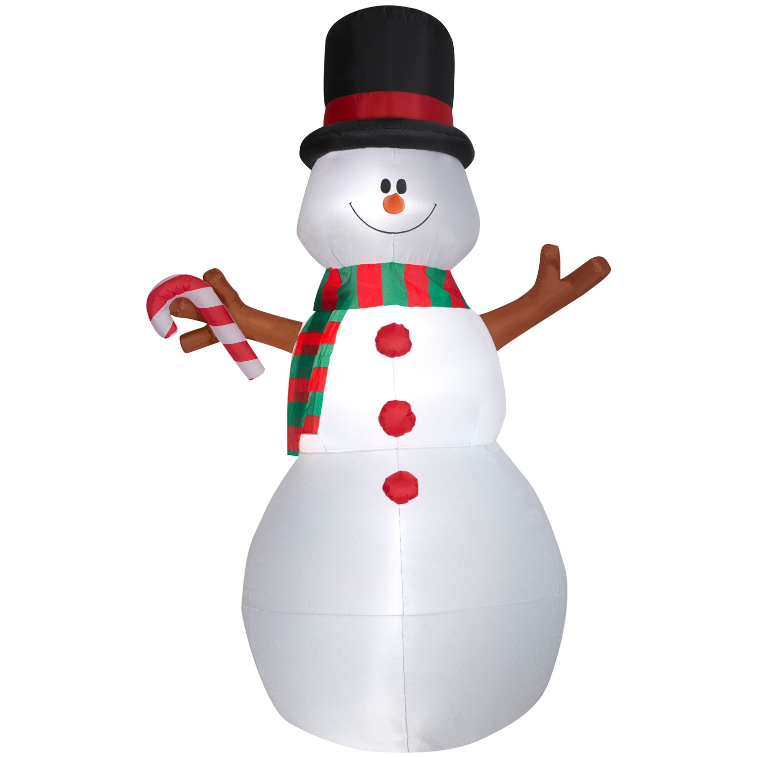 Gemmy G-882507 Animatronic 120.08-Inches Freestanding Snowman Inflatable with White LED Lights