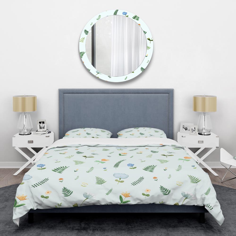 Designart BED24014-K 3 -Piece White King Duvet cover Set