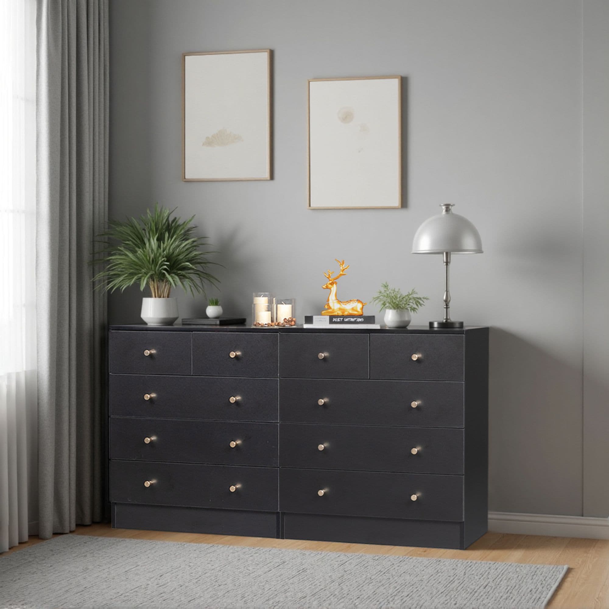 black 5 drawer dresser ikea Karl Home 5-Drawer Particle Board 25.98in. W Chest of making it easy and active-product White Lace A-Line Front Size:Customize