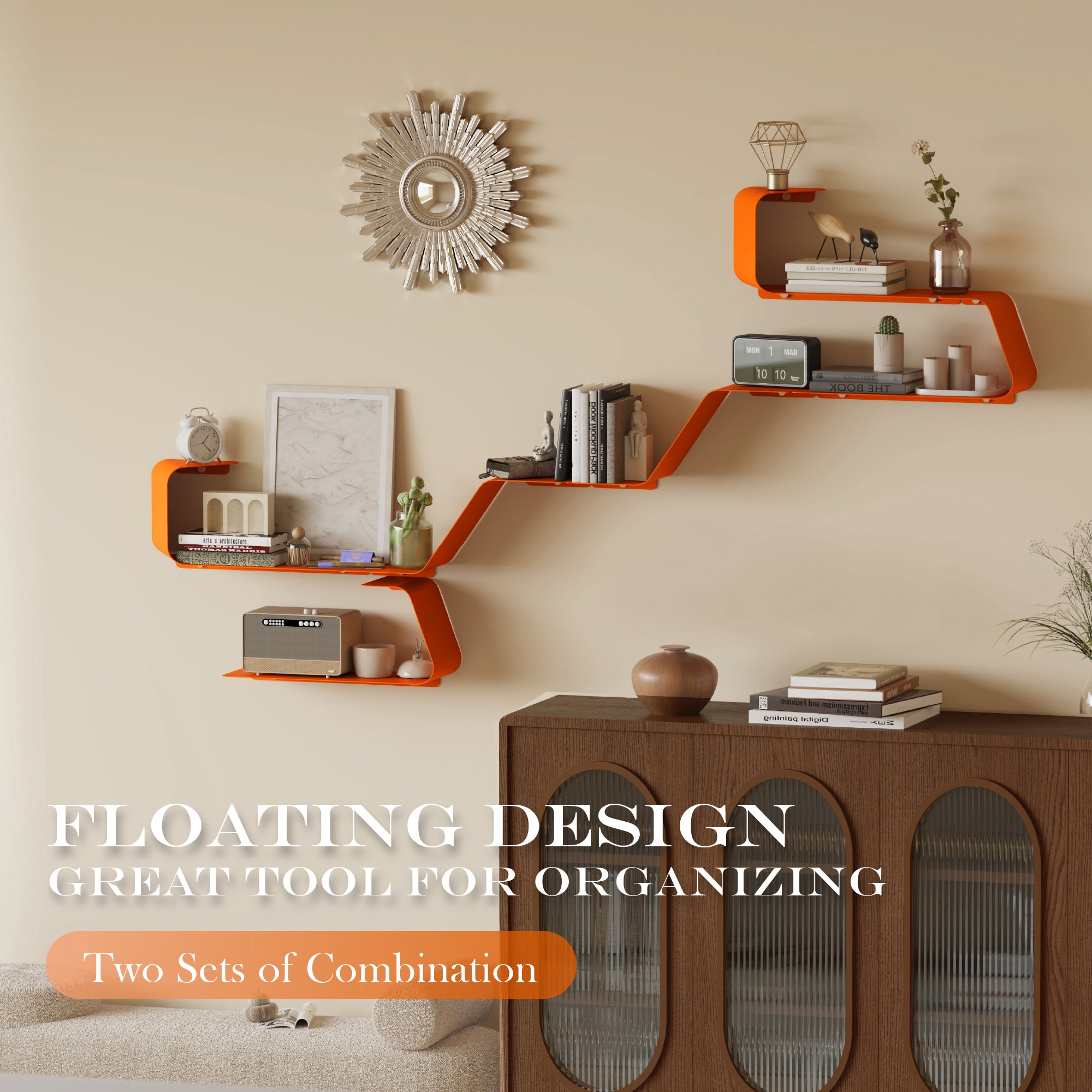 Sttoraboks FS-M001-ORANGE-LS Wall-Mounted-Shelving - View #10