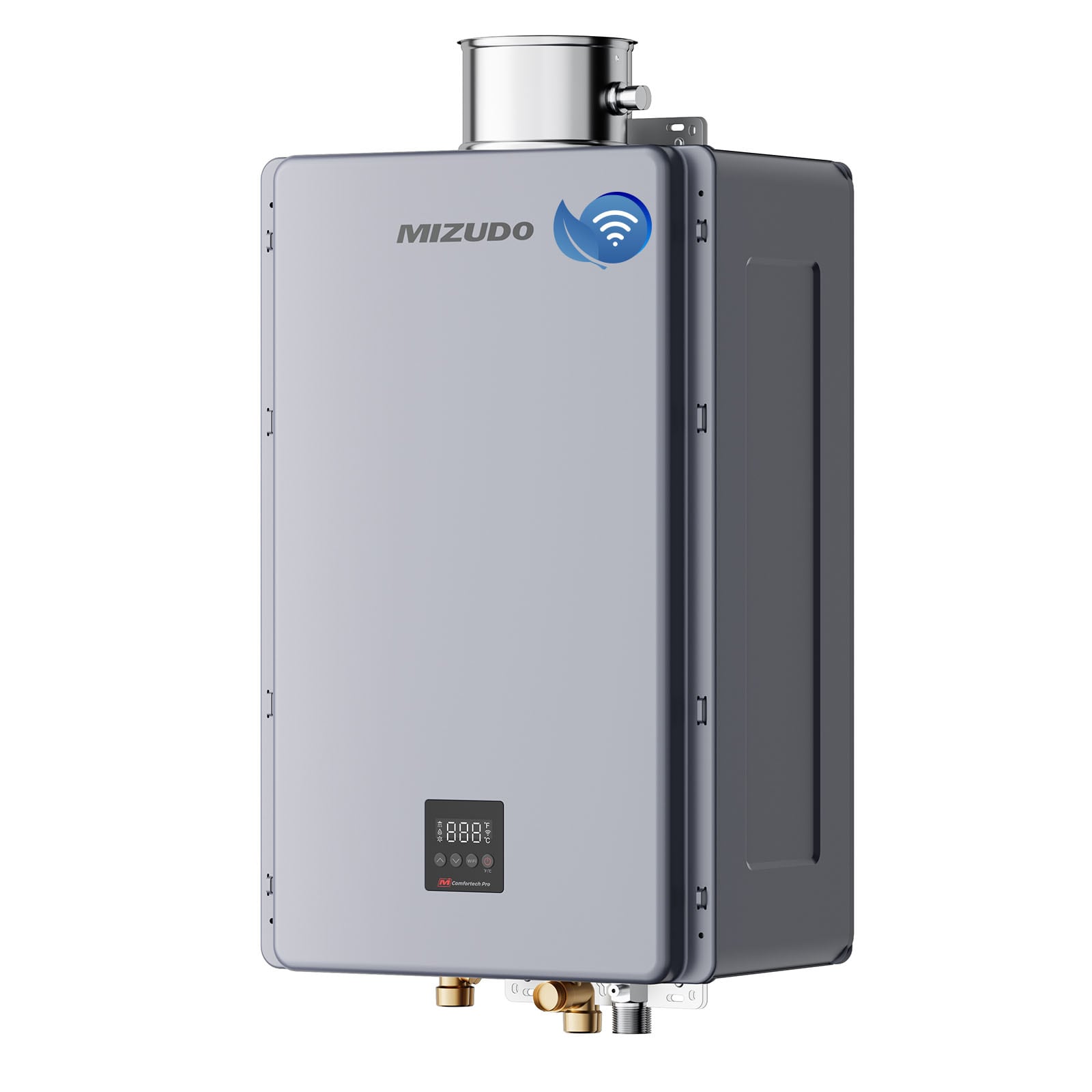 Mizudo Propane Gas 199000 BTU Smart WIFI Control Tankless Water Heater, Up to 10.3 GPM Instant Hot Heater Water LPG, Indoor Installation 120V CSA Certified Gray