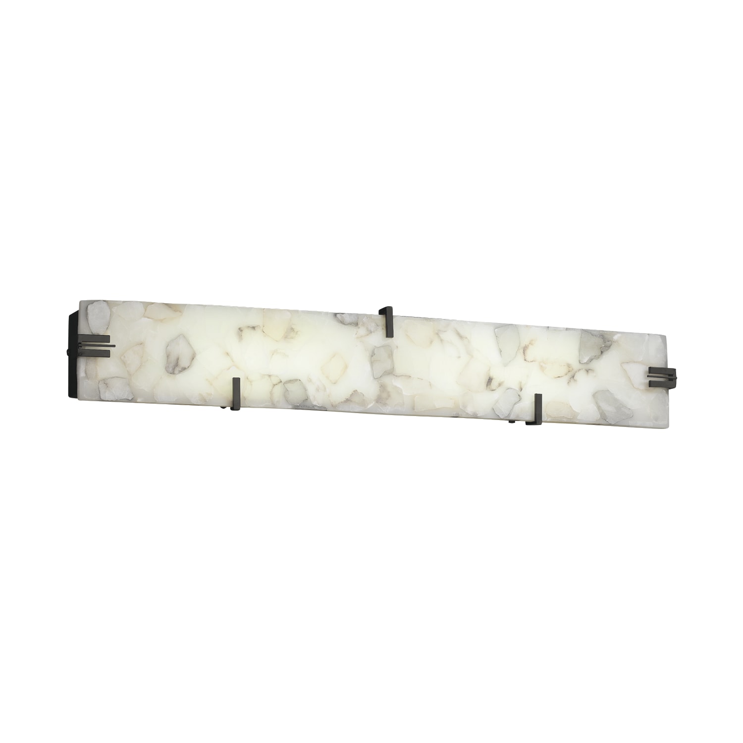Justice Design Group ALR-8880-DBRZ Alabaster Rocks 36-in 1-Light Dark Bronze LED Transitional Vanity Light