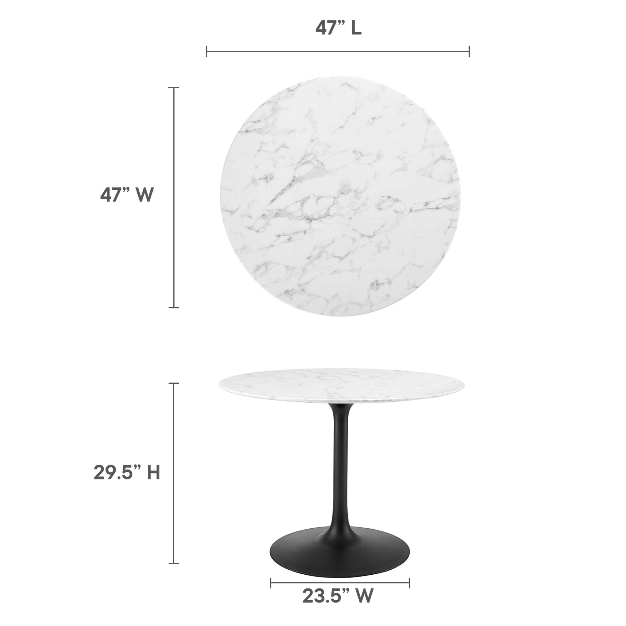 Modway EEI-3526-BLK-WHI Dining-Tables - View #3