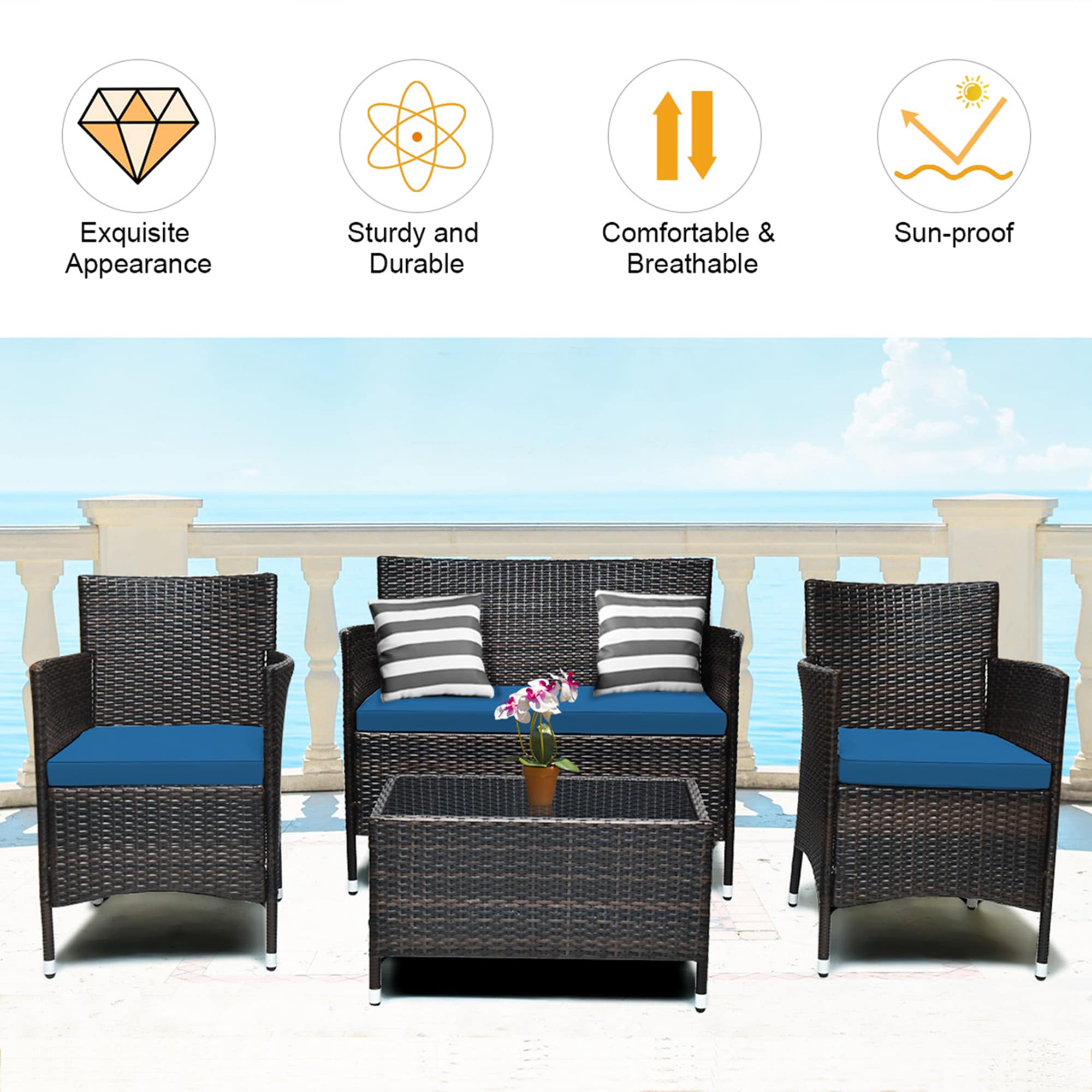 Costway LWS00028 Patio-Conversation-Sets - View #7