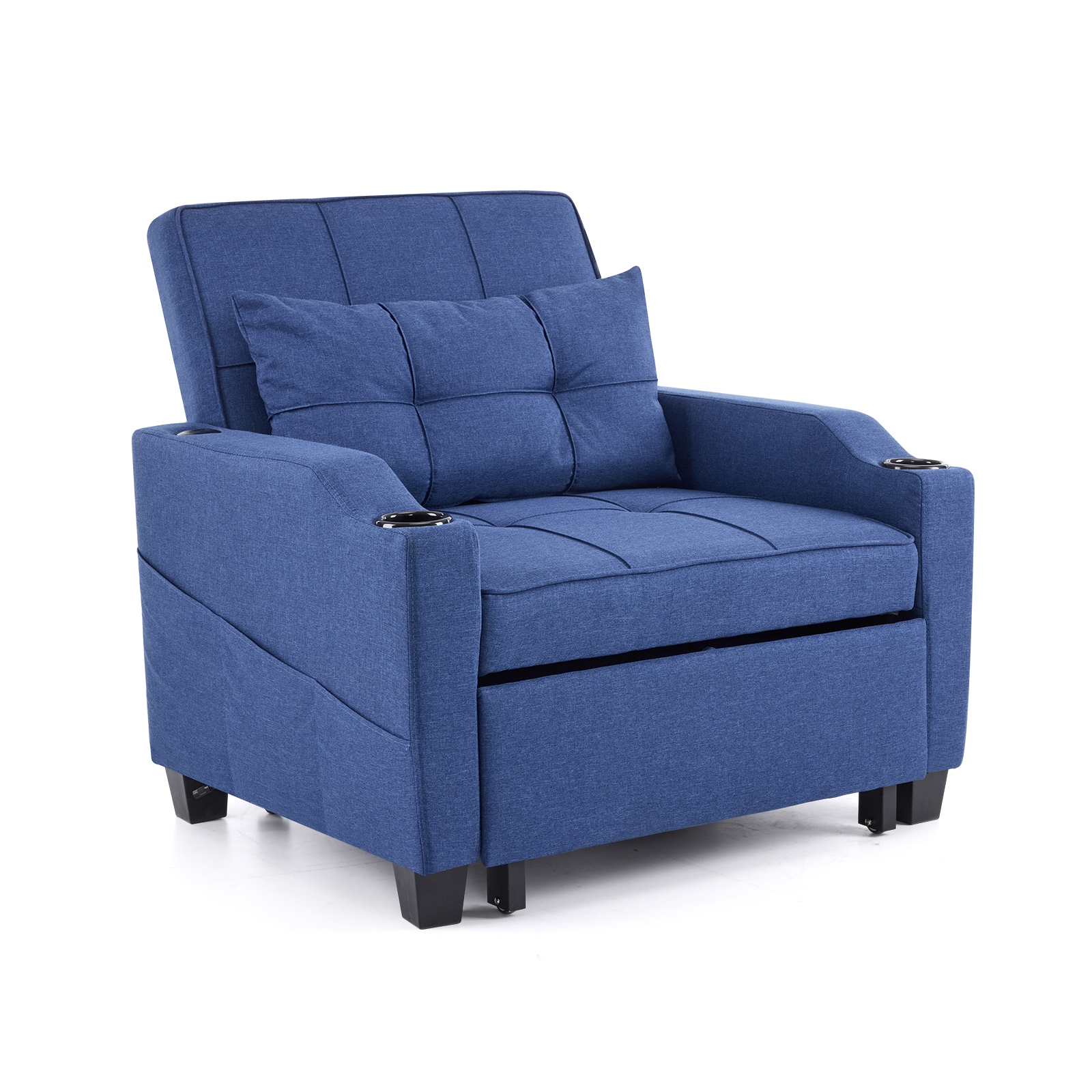 Outopee LO1G98000360 Blue Contemporary/Modern Polyester Full Sofa bed