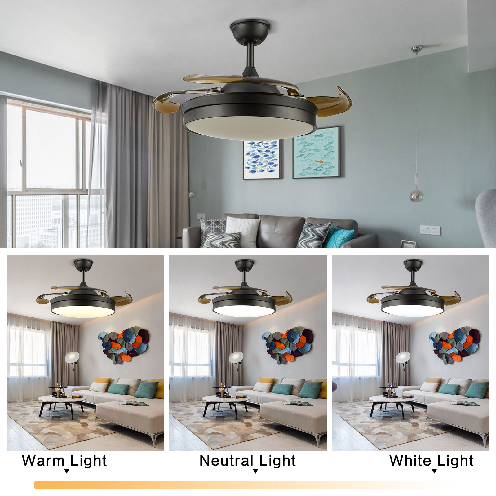Oukaning HG-HCXLST-4371-US Ceiling-Fans - View #3