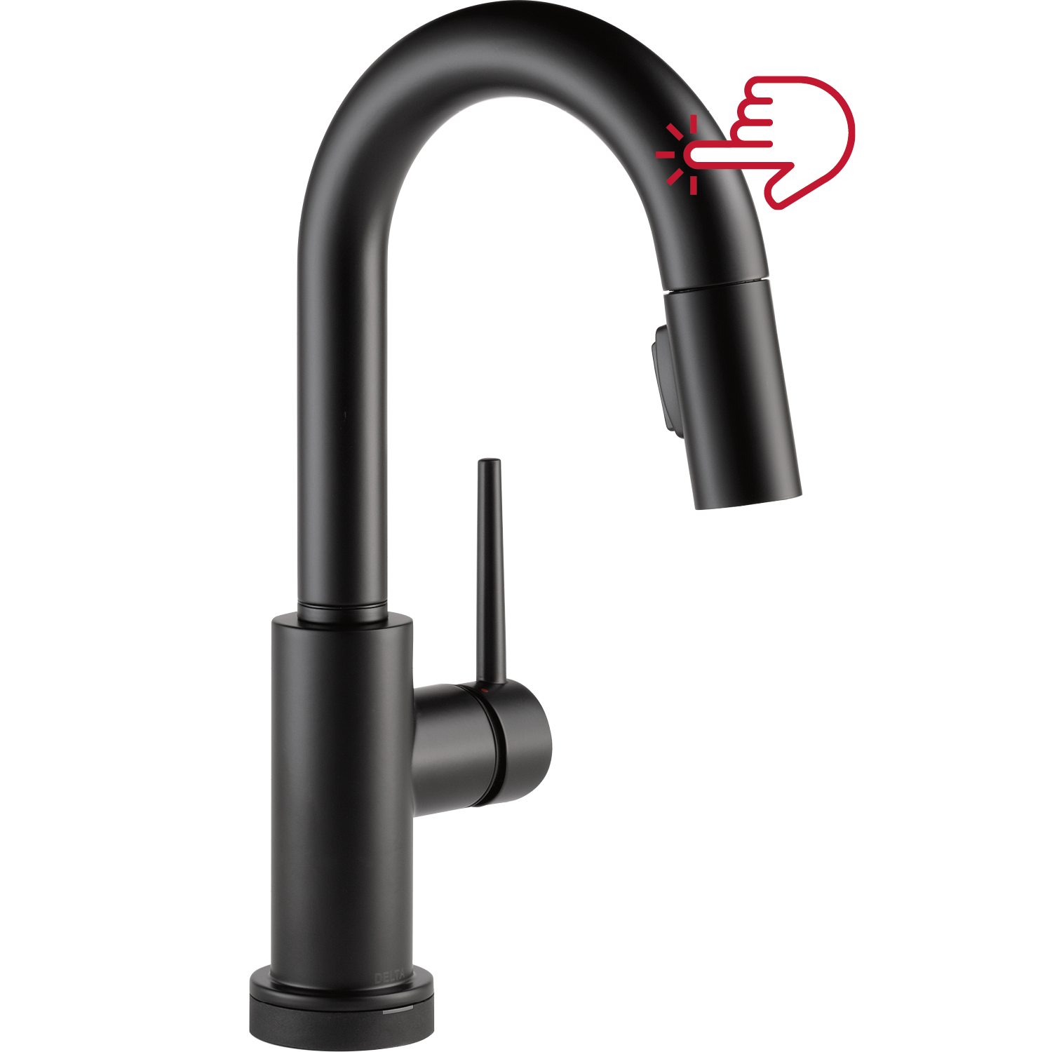 Delta 9959T-BL-DST Trinsic Touch2O Matte Black Single Handle Deck-mount Touch-on Bar and Prep Kitchen Faucet with Sprayer