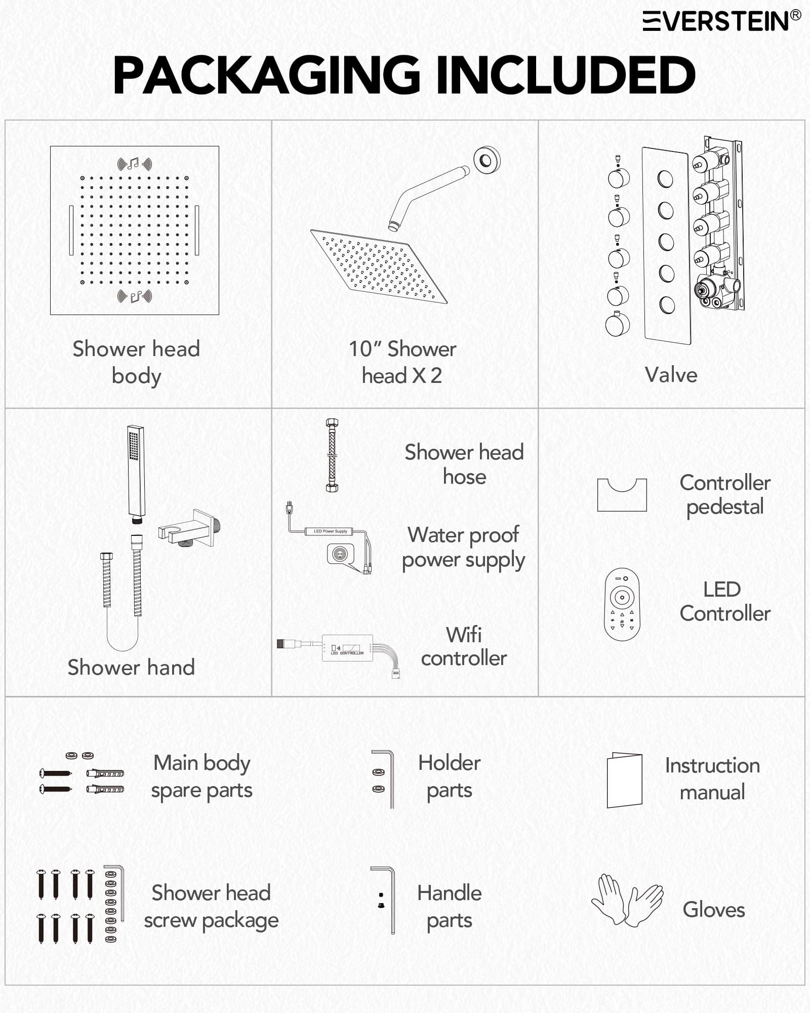 EVERSTEIN SFS-1056-BK20 Tub-Shower-Faucets - View #12