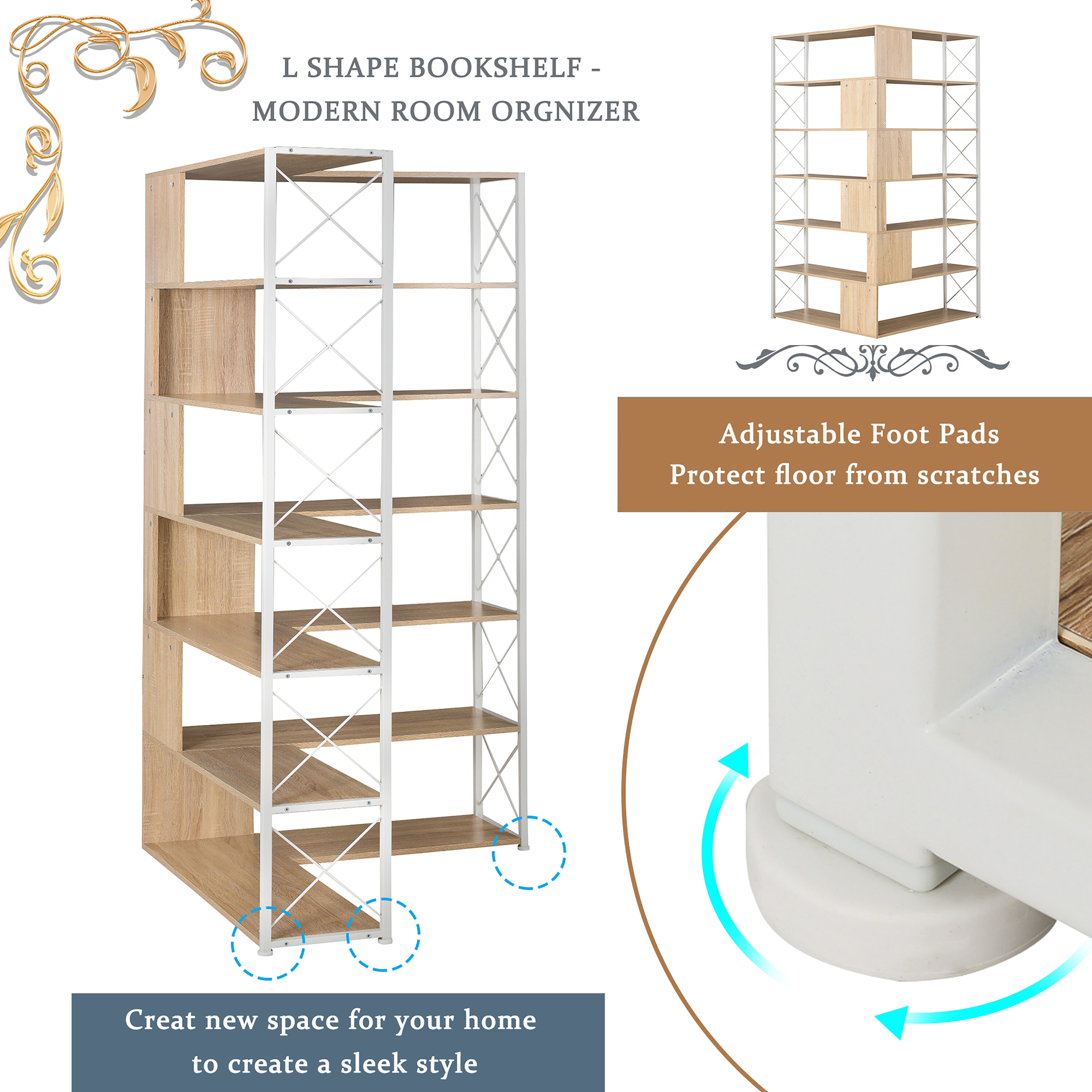 ModernLuxe L-WF290123AAO bookcases - View #4