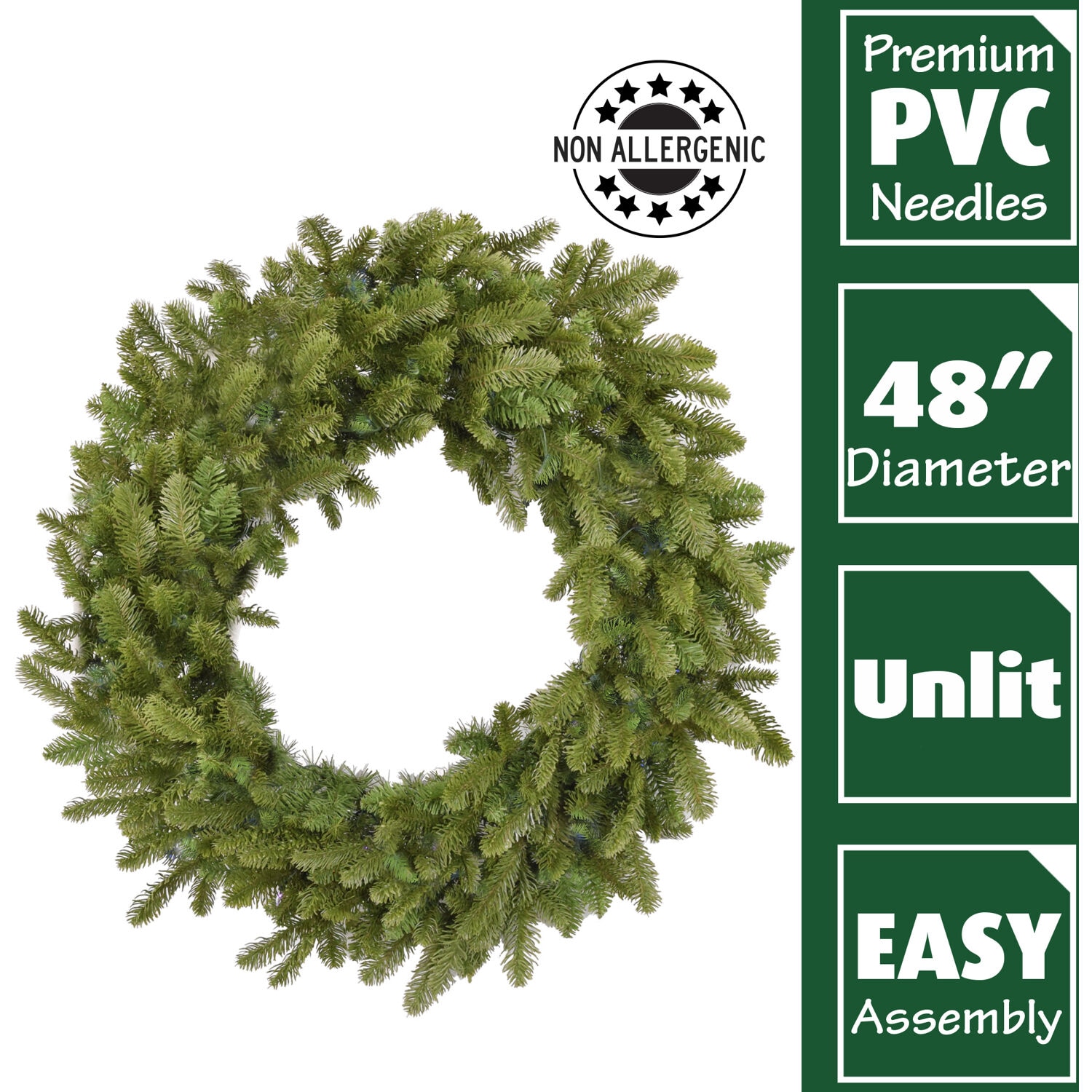 Grandland 48-Inch Artificial Pine Holiday Wreath