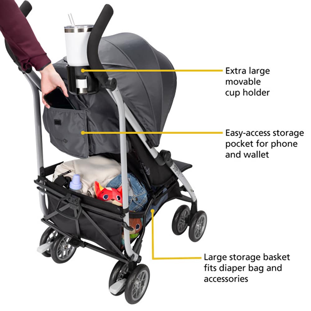 Didiseaon stroller basket baby stroller diaper storage stroller crib basket  hanging pushchair basket toy stroller Baby Stroller Feeding-bottle Holder