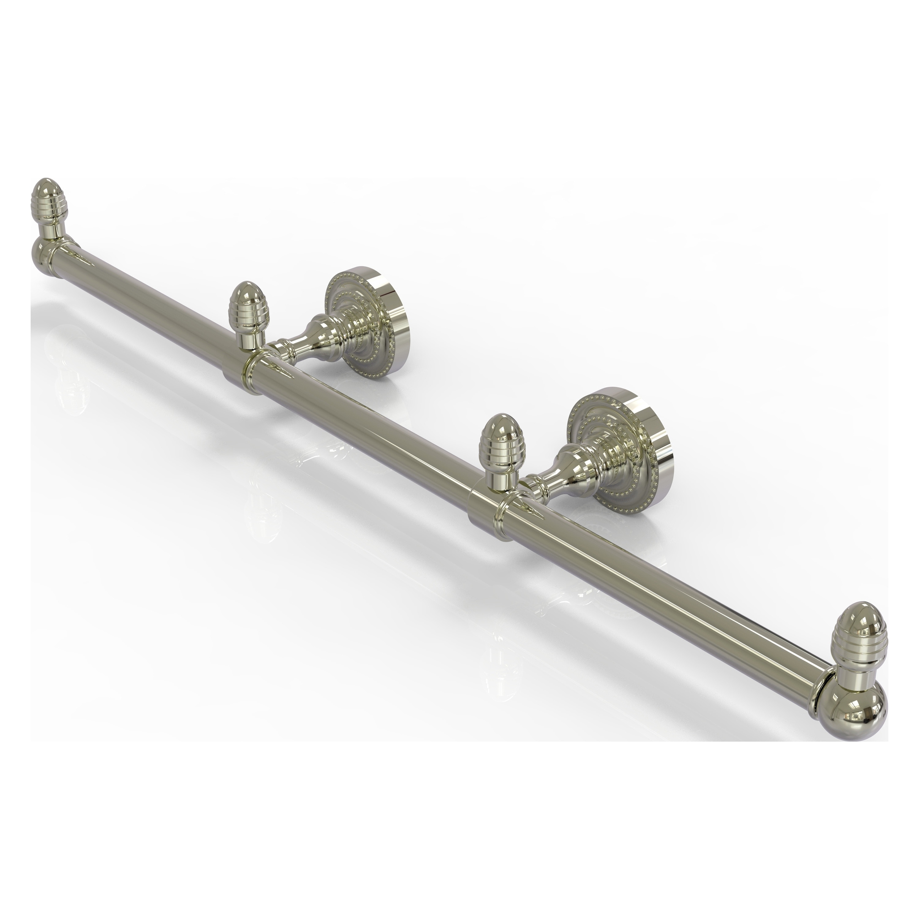 Allied Brass BPDT-HTB-3-PNI Dottingham 22-in double Polished Nickel Wall mount Double Towel Bar