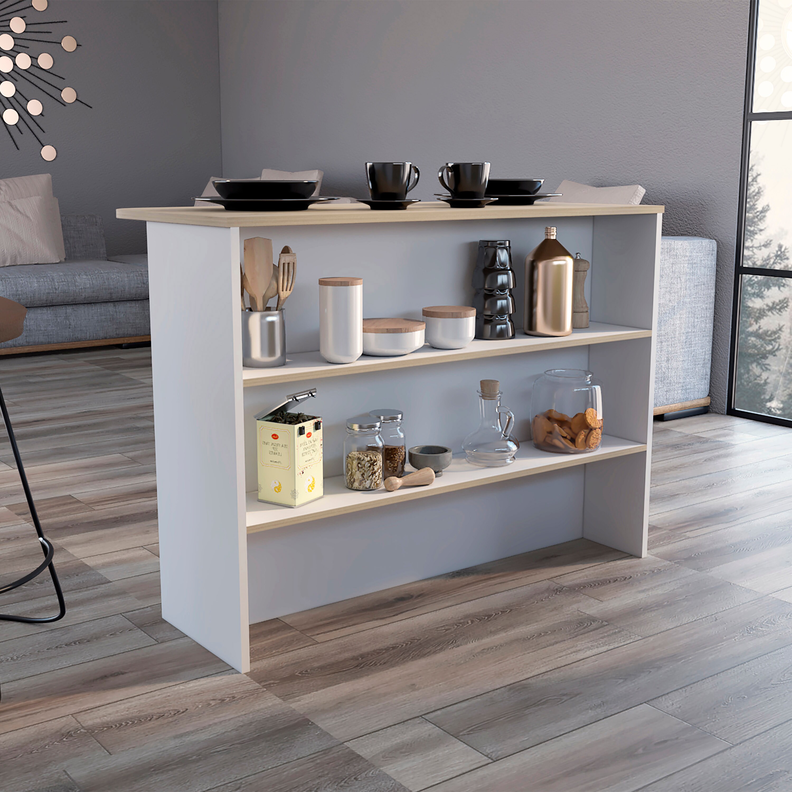 Tinyhomie Kitchen Bar Dayton White Light Pine in the Kitchen Islands ...