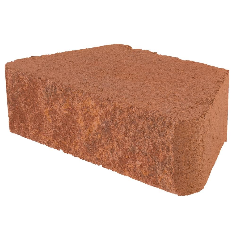 3-in H x 10-in L x 6-in D Autumn Hickory Blend/Hard Split Face Concrete Retaining Wall Block in Brown | - Pavestone 80778.AHBL