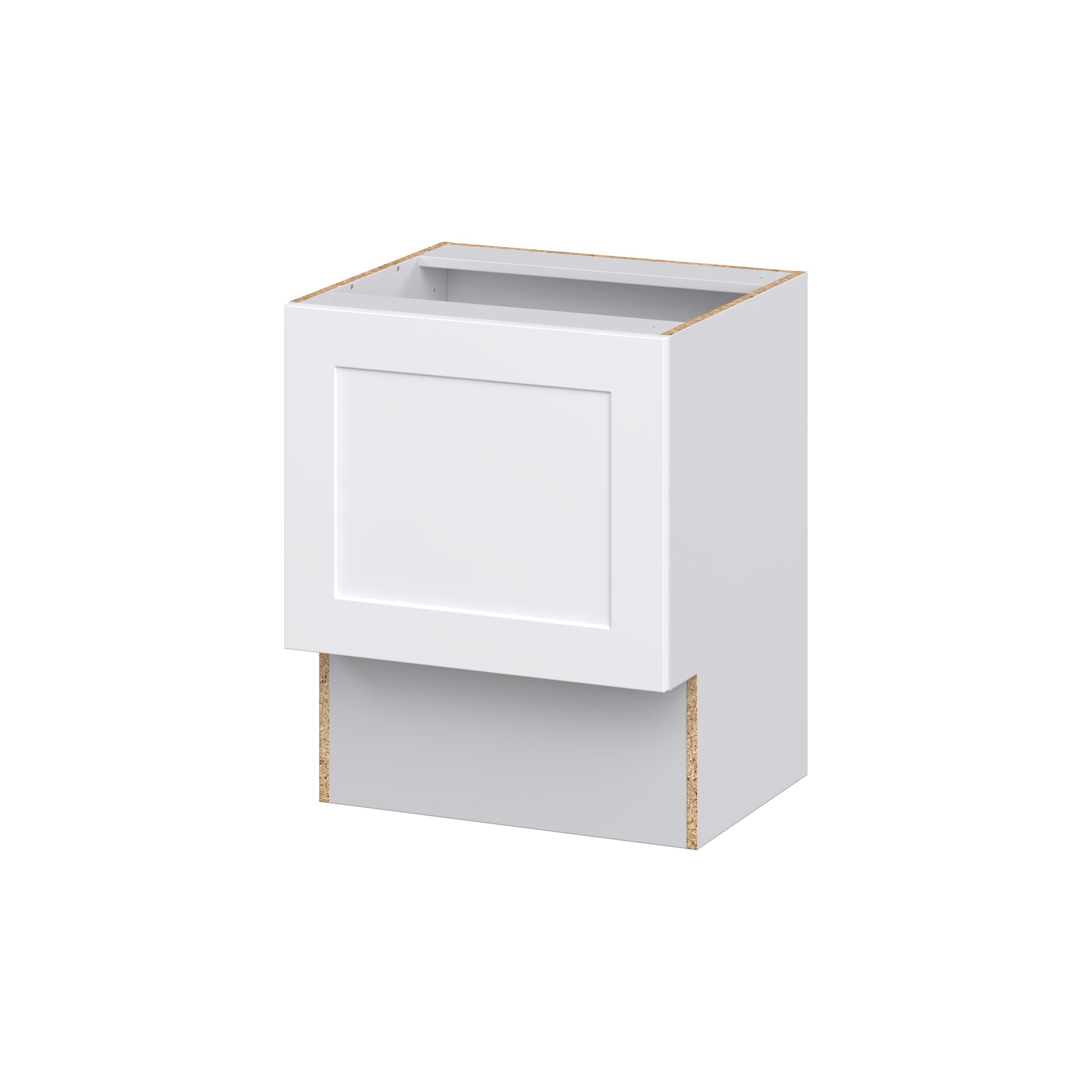 Hugo&Borg DSV24ADA(L/R)-JO Jolie 24-in W x 34.5-in H x 21-in D Warm White Base Fully assembled Cabinet (Recessed Panel Shaker)