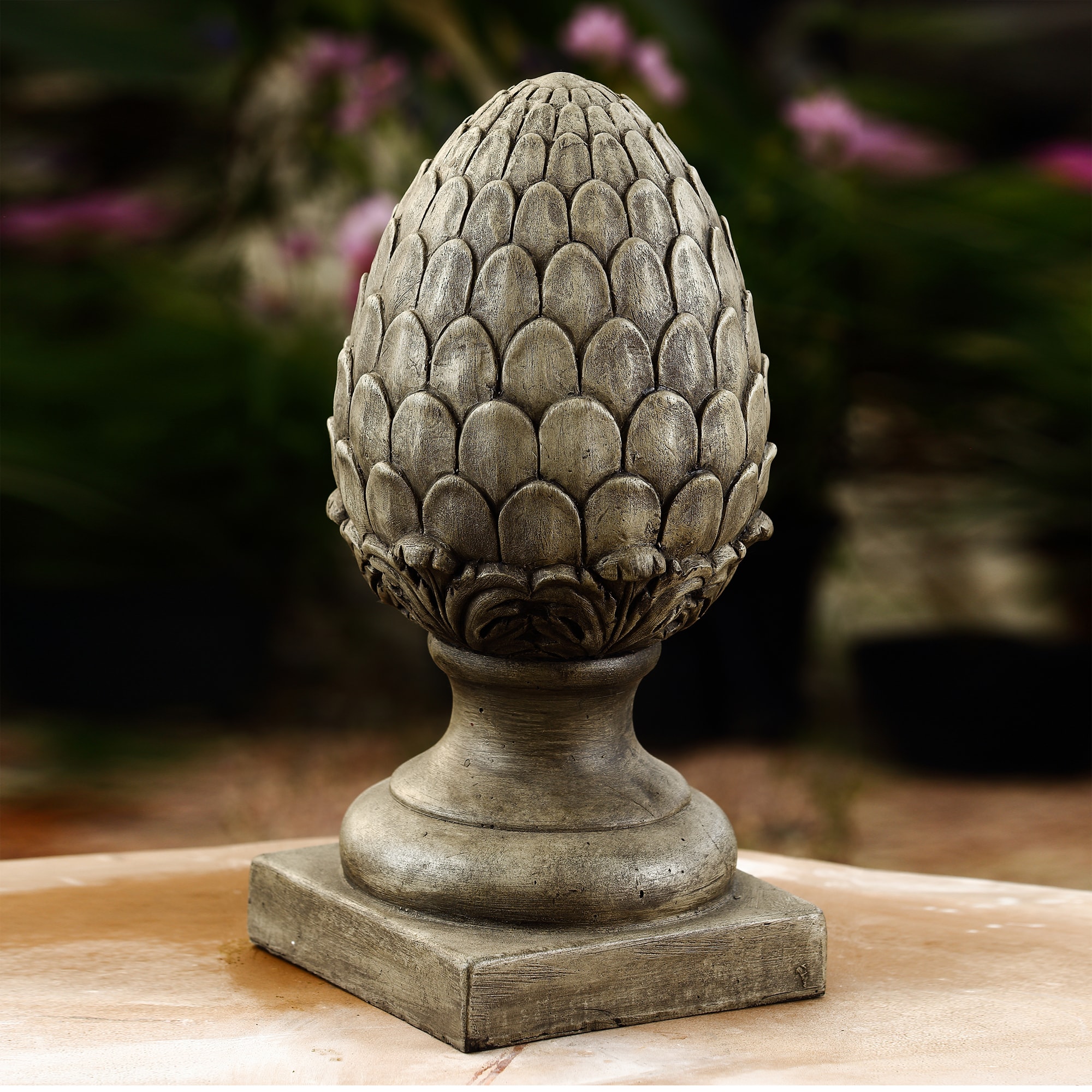 Large Artichoke Finial — 891740RW - Rubberwood (paintgrade) - 8 3/4 x 6 1/8 — 596079