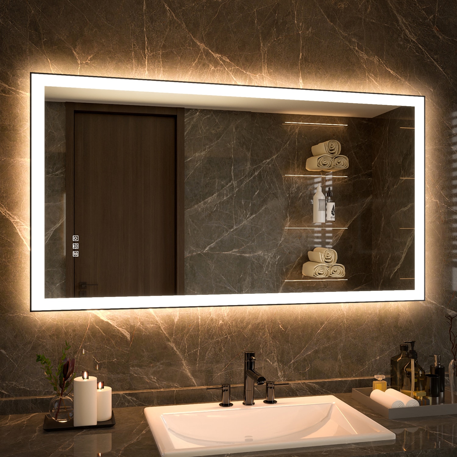 ExBrite EXBM2432V12 Framed-Bath-Mirrors - View #12