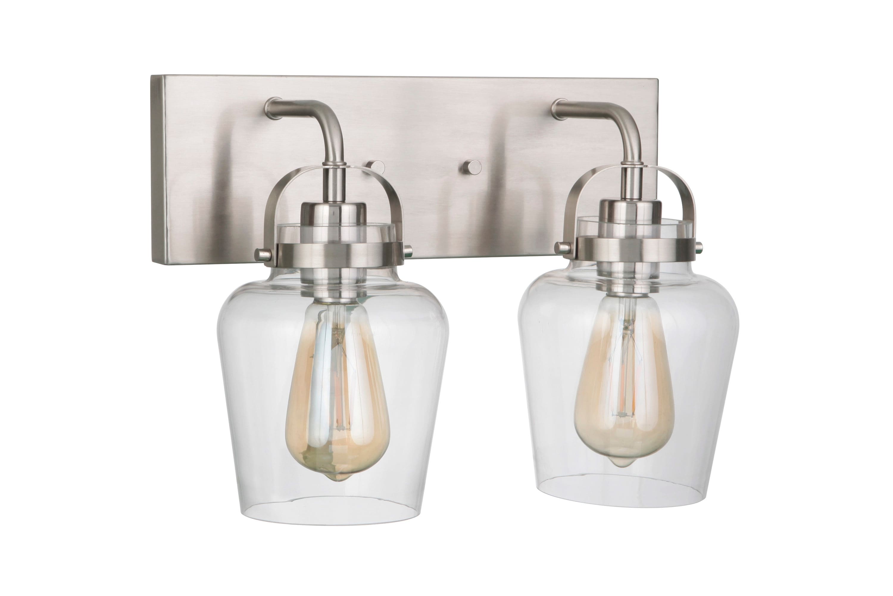 Craftmade 53502-BNK Trystan 14-in 2 -Light Brushed Nickel Transitional Vanity light