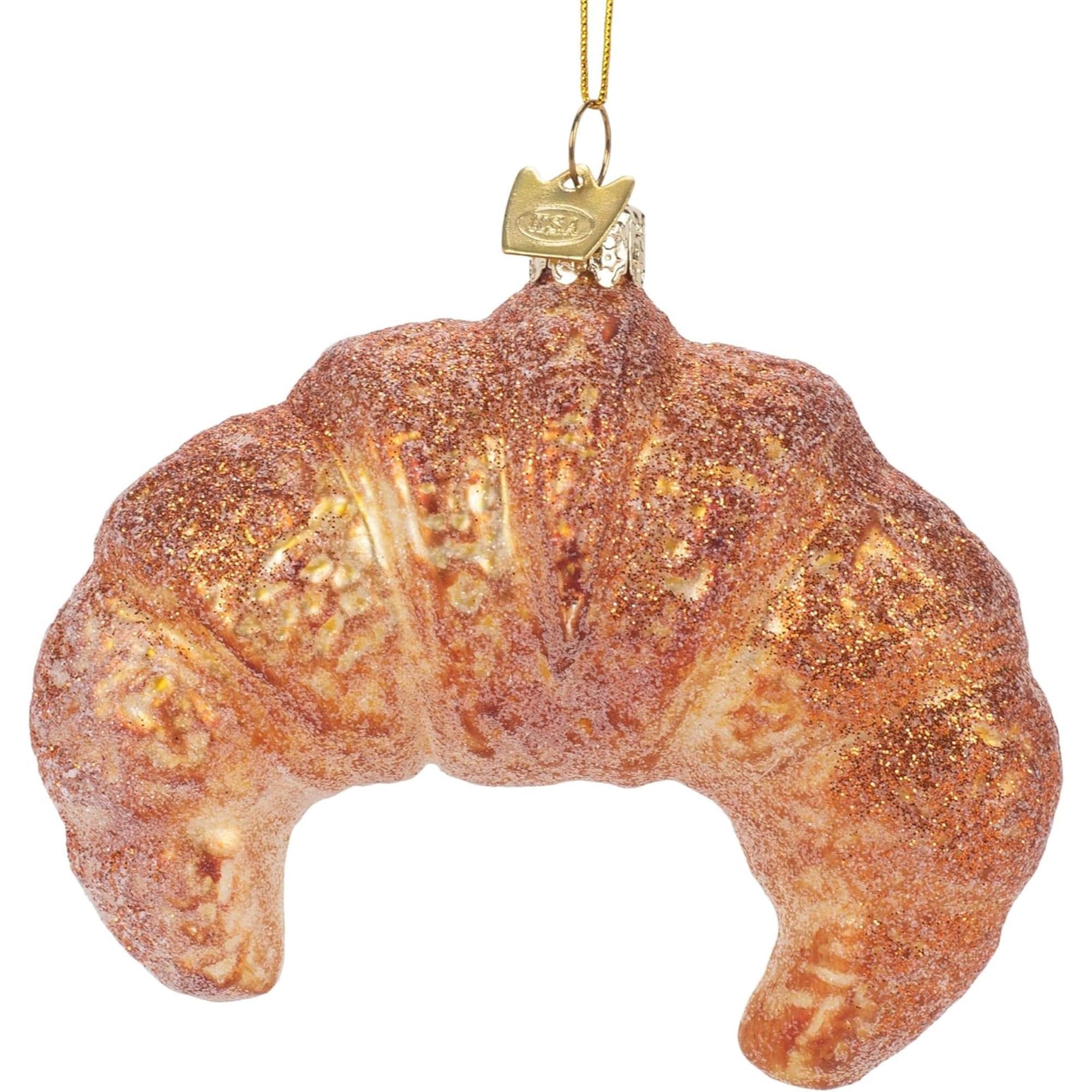 Kurt S. Adler 086131536168 Kurt Adler Noble Gems Glass Ornament for Christmas Tree - Croissant
