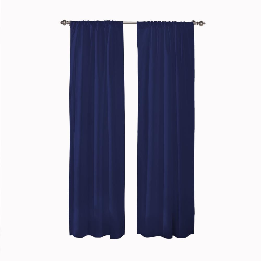 Pairs To Go 15110080X054NVY 54-in Navy Light filtering Rod pocket Curtain panel pair