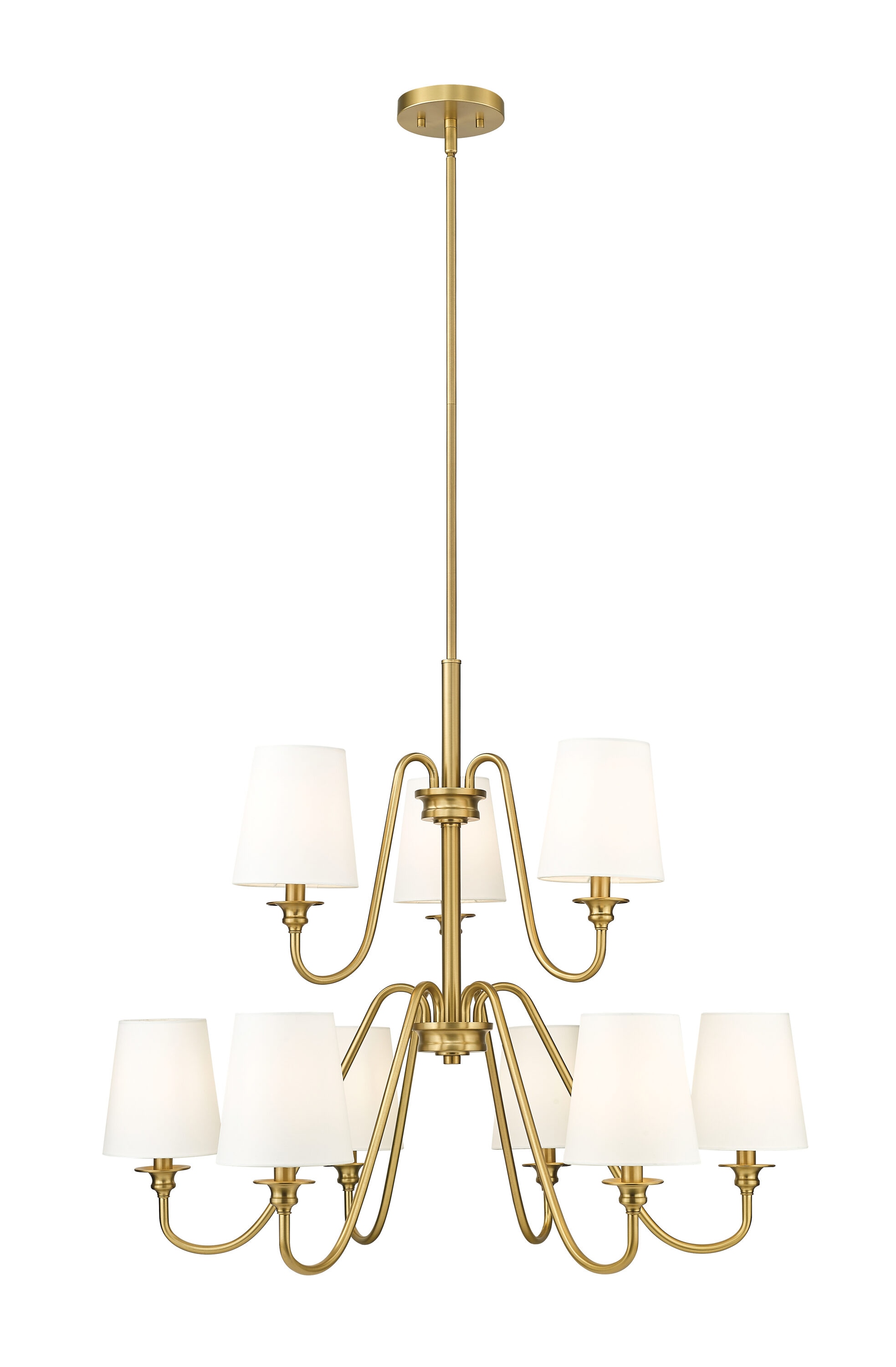 Z-Lite 7509-9-32MGLD Gianna 9 -Light Gold Transitional For Use in Bedrooms, Dining Rooms, Foyers, Kitchens, Living Rooms Chandelier