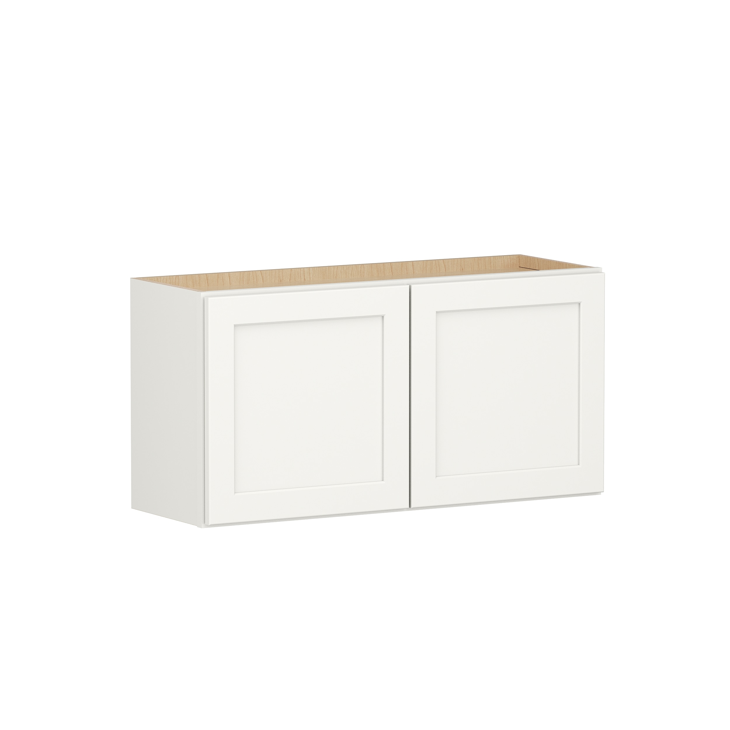 Shenandoah PRO Express Breckenridge 36-in W x 24.5-in H x 12-in D Linen Full Overlay Wall Fully Assembled Plywood Cabinet (Recessed Panel Shaker Door Style)