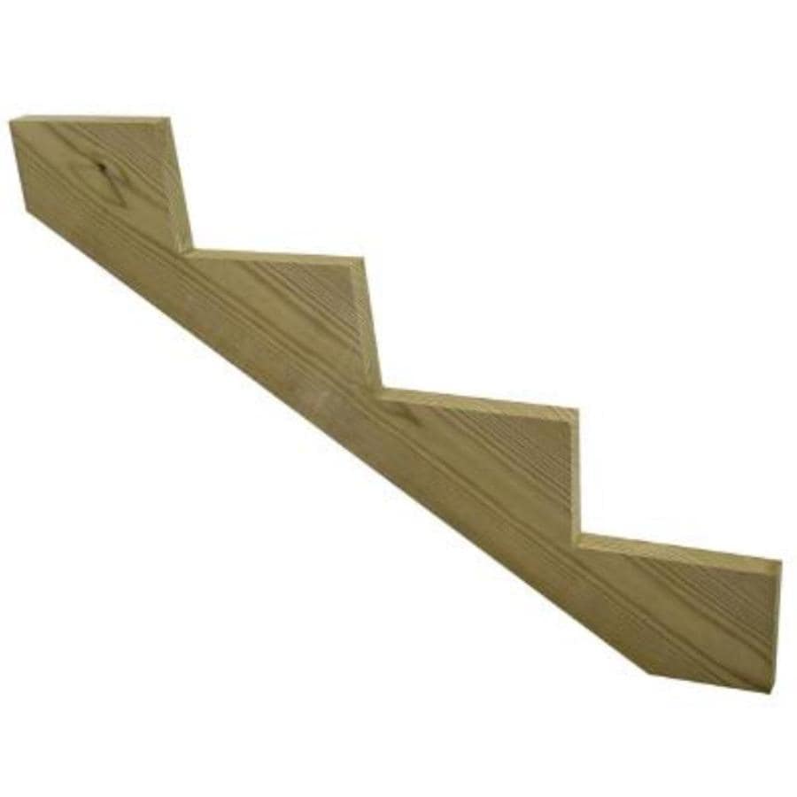 Severe Weather 3-Steps Pressure Treated Pine Wood Outdoor Stair Stringer in  the Outdoor Stair Stringers department at