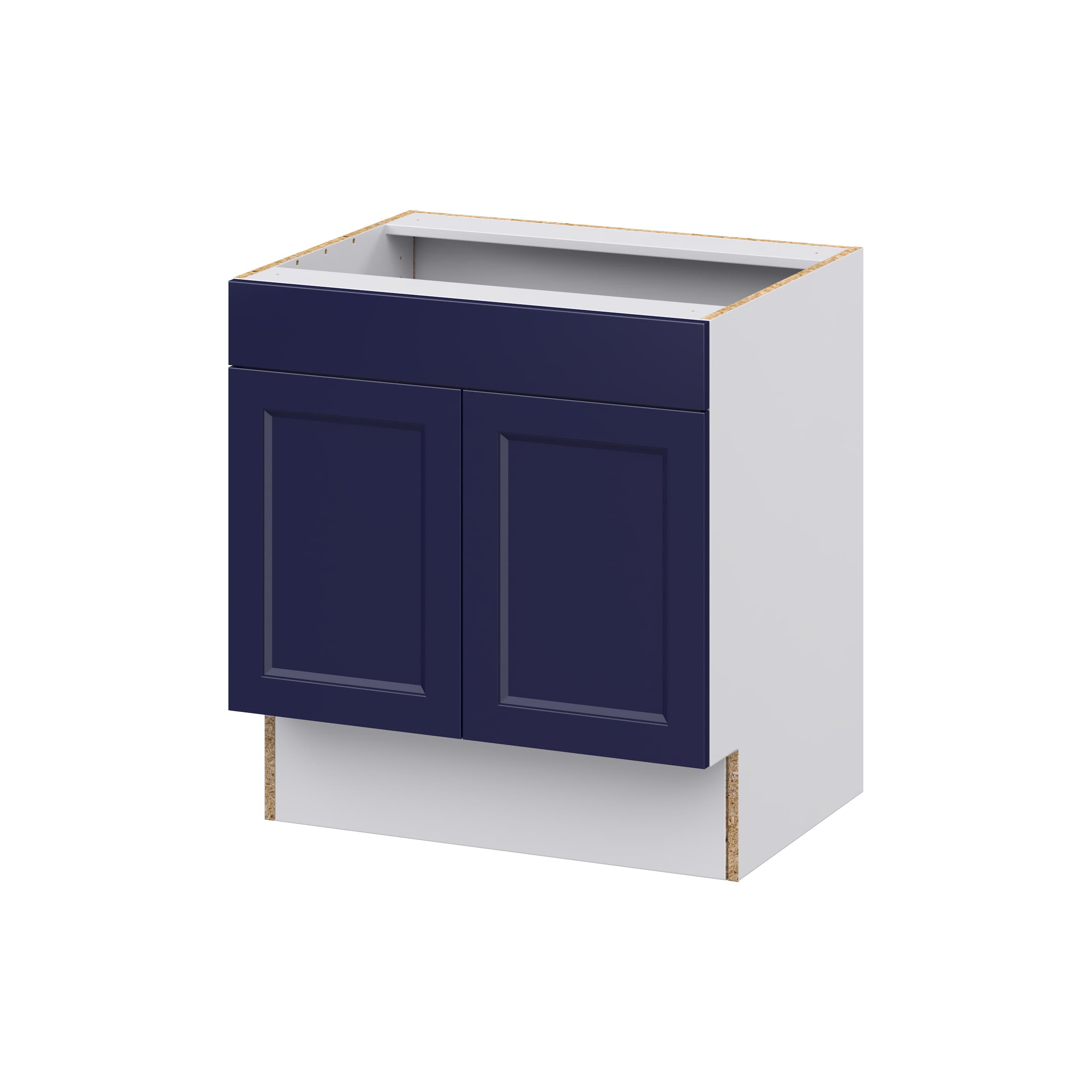 Hugo&Borg DSSB30FFRFADA-LO Lorette 30-in W x 32.5-in H x 24-in D Navy Blue Sink Base Fully assembled Cabinet (Recessed Panel Shaker)
