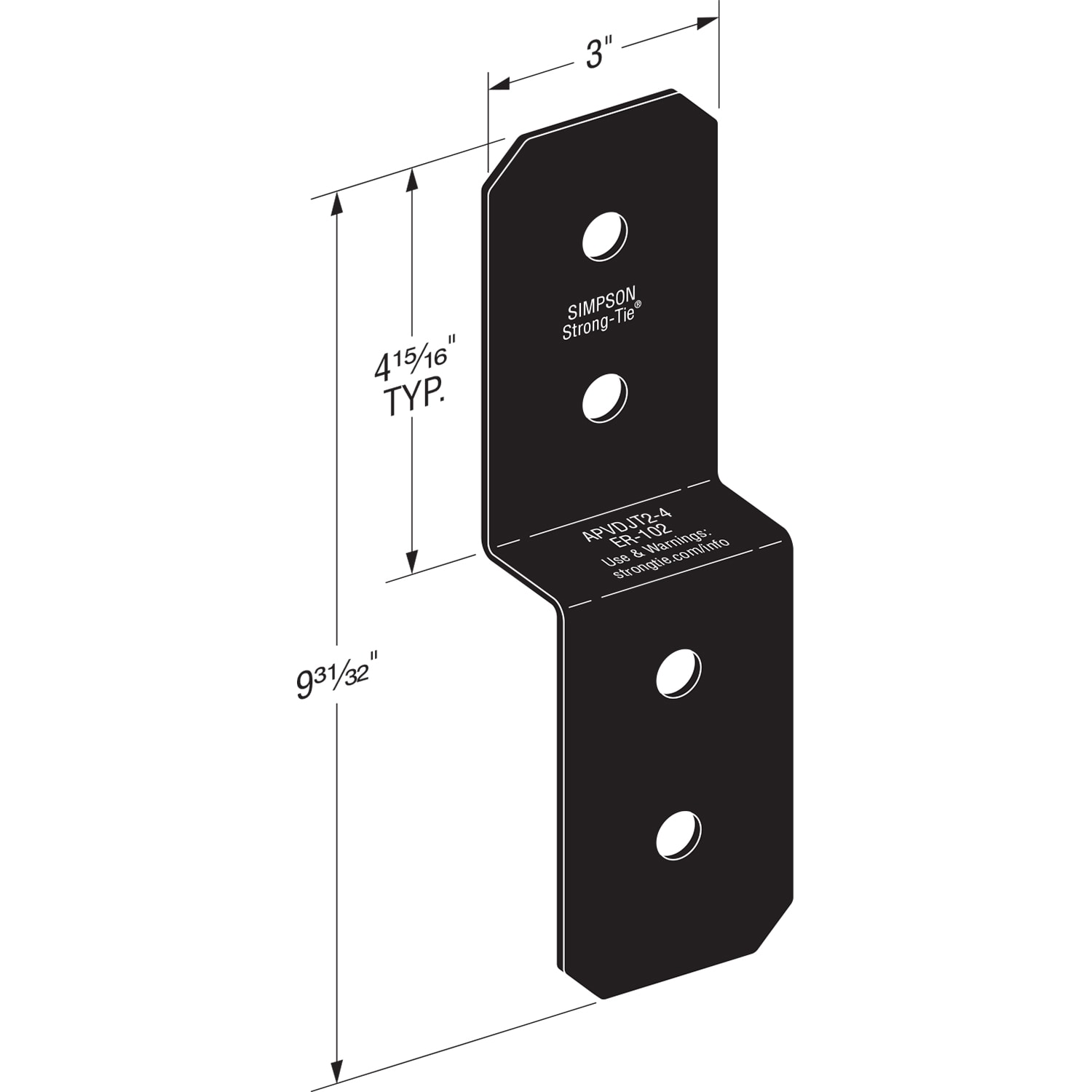 Simpson Strong-Tie APVDJT2-4 Joist-Hangers - View #4