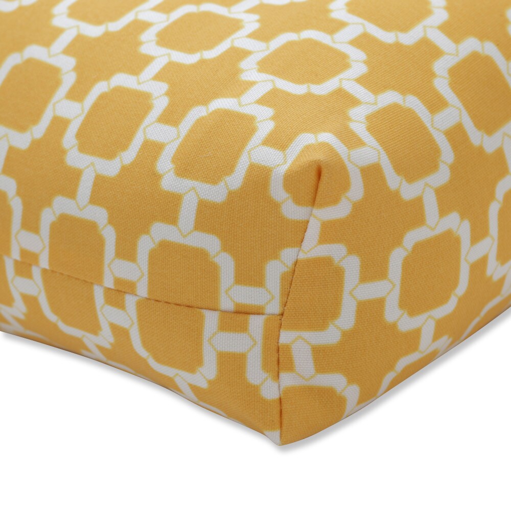 Select Size In Outdoor Yellow Hockley Tufted Cushion for Bench Swing Glider 