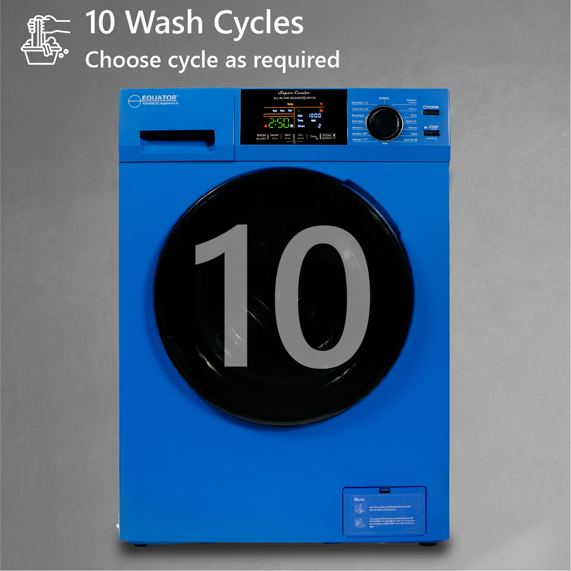 Equator Advanced Appliances EZ 5500CV BLUE +2HE Combination-Washers-Dryers - View #12