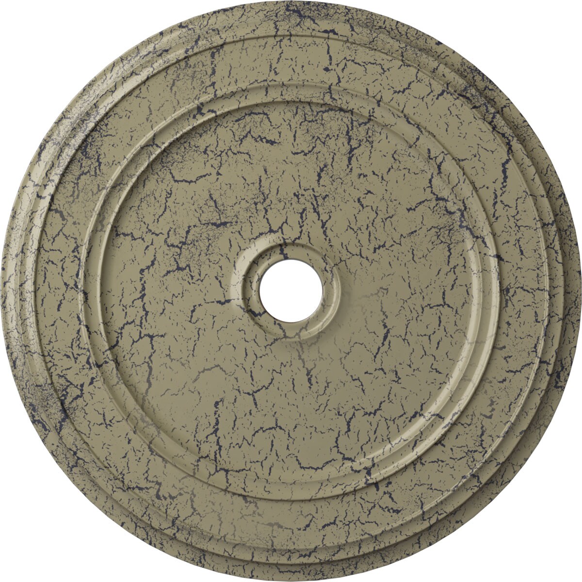 Ekena Millwork CM41CLCSC Classic 41.125-in W x 41.125-in L Painted Castle Stone Crackle Polyurethane Whole Ceiling Medallion