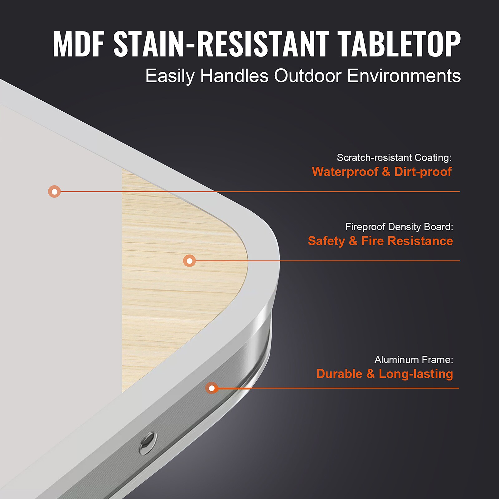 VEVOR HWZDMDF70LBS2ZN2QV0 Picnic-Tables - View #5