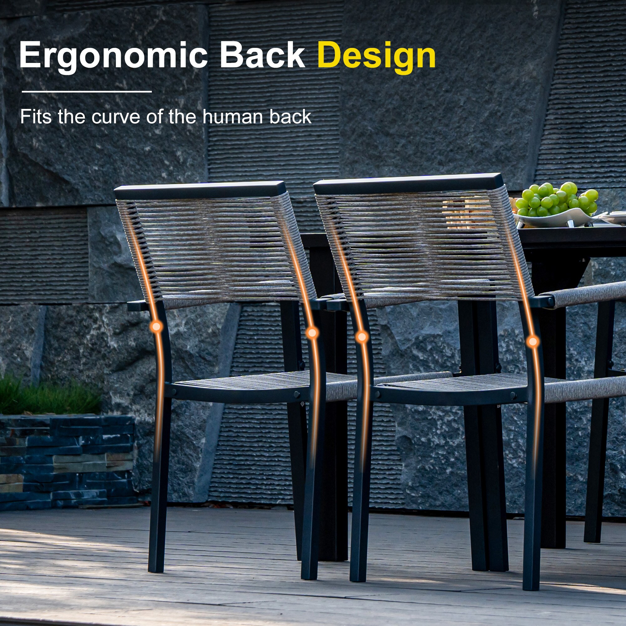 AURA OUTDOOR ID001-BR Patio-Dining-Sets - View #9