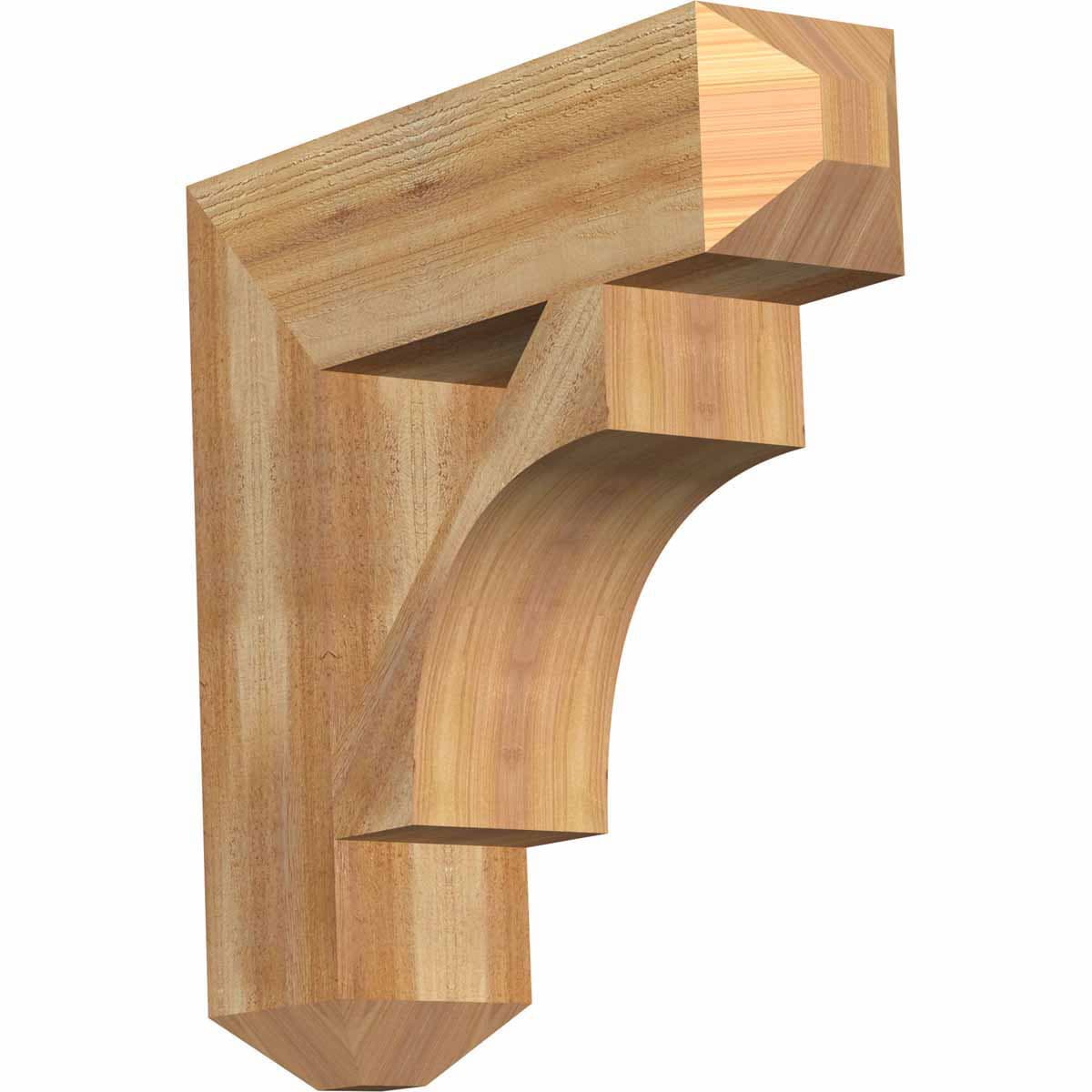 Ekena Millwork BKT06X24X24WTL04RWR Westlake craftsman rough sawn 6-in x 24-in x 24-in Western red cedar Brown Wood Standard bracket