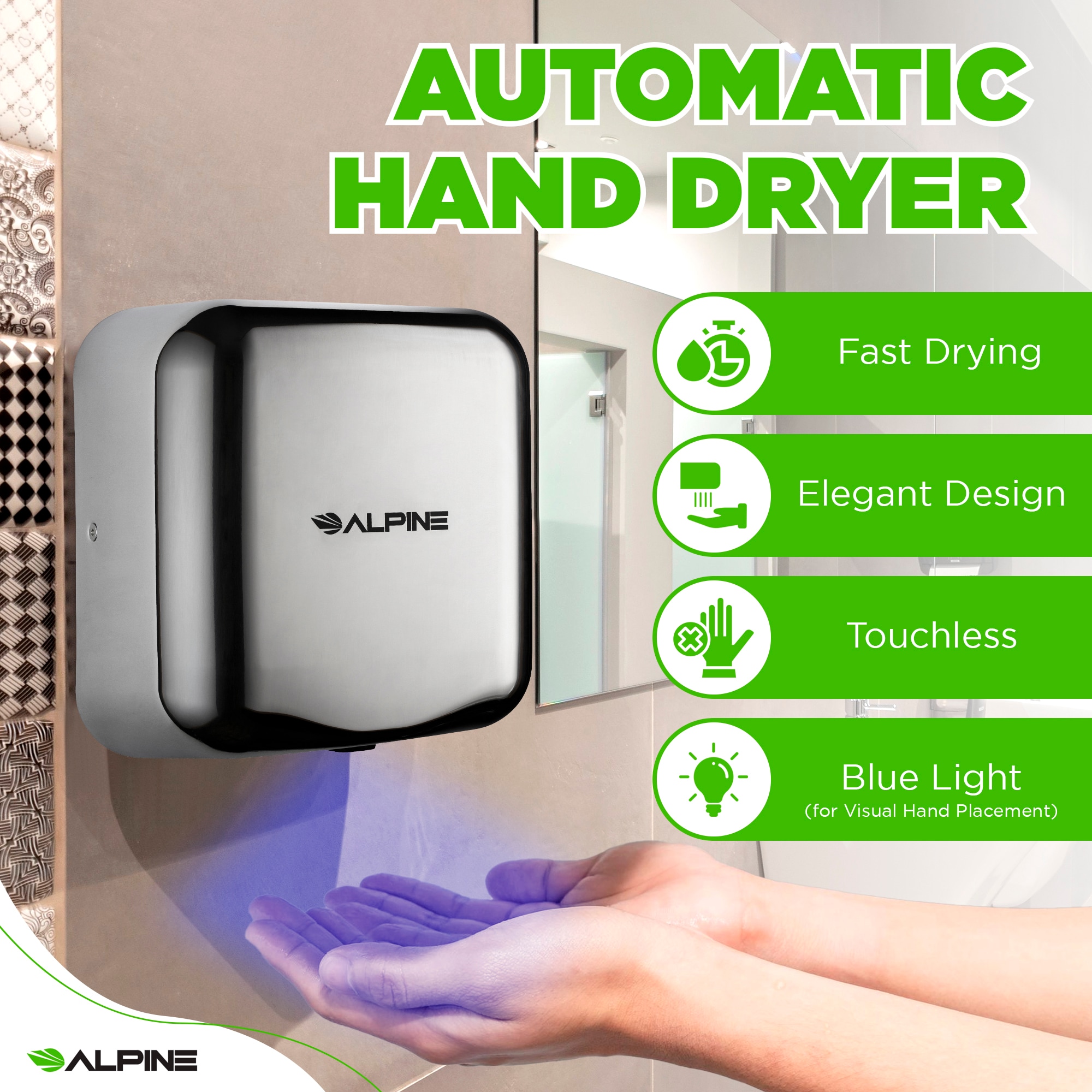 Alpine Industries 400-10-CHR Commercial-Hand-Dryers - View #7
