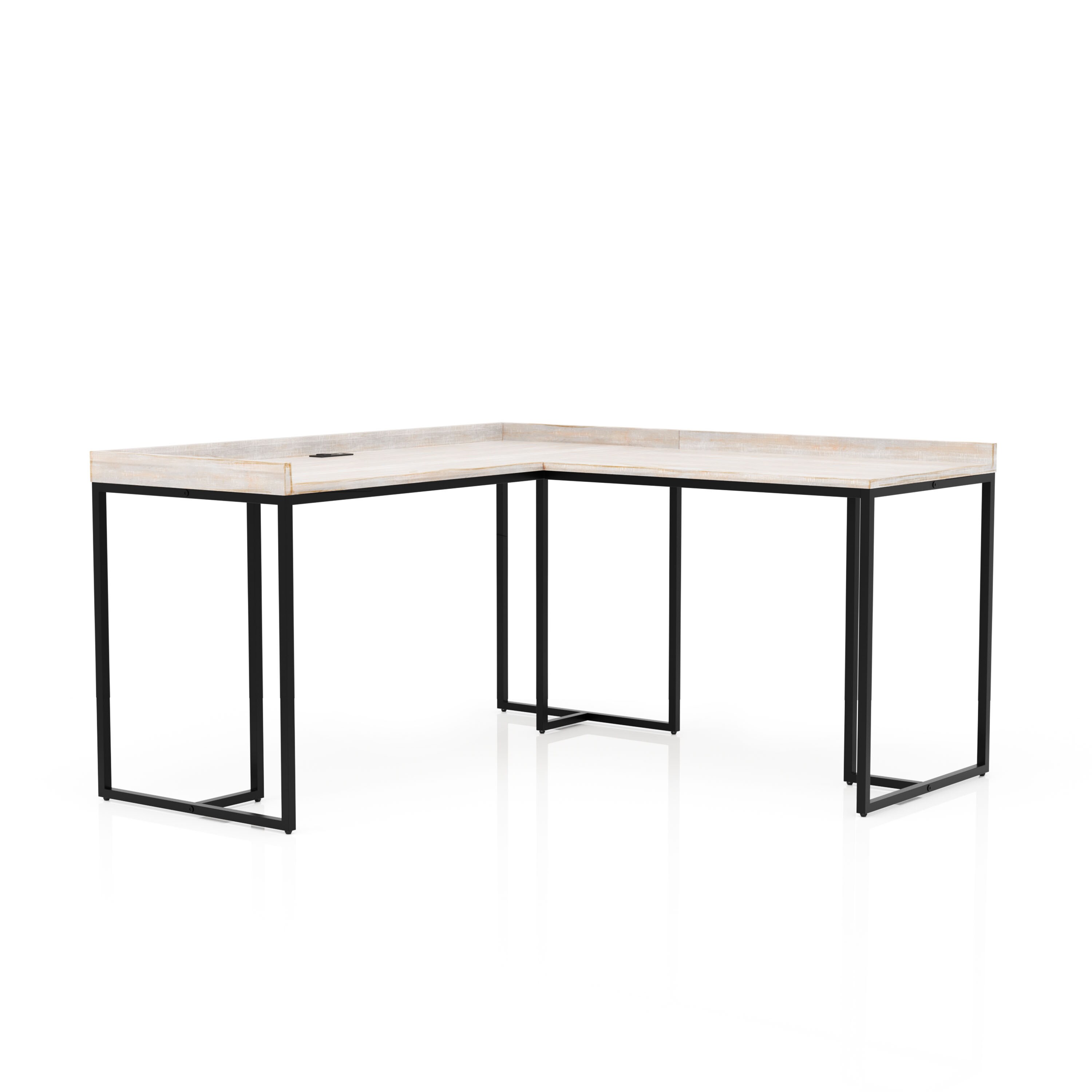 Cinnama 59-in White Computer Desk | - Furniture of America IDF-DK5674WH-C